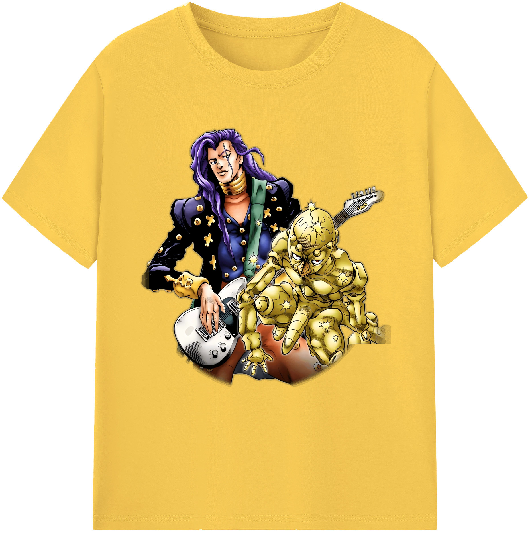 （画像用） ジョジョの奇妙な冒険 おといし あきら JoJo's Bizarre Adventure Akira Otoishi 綿100％半袖Tシャツ（フロントプリント）