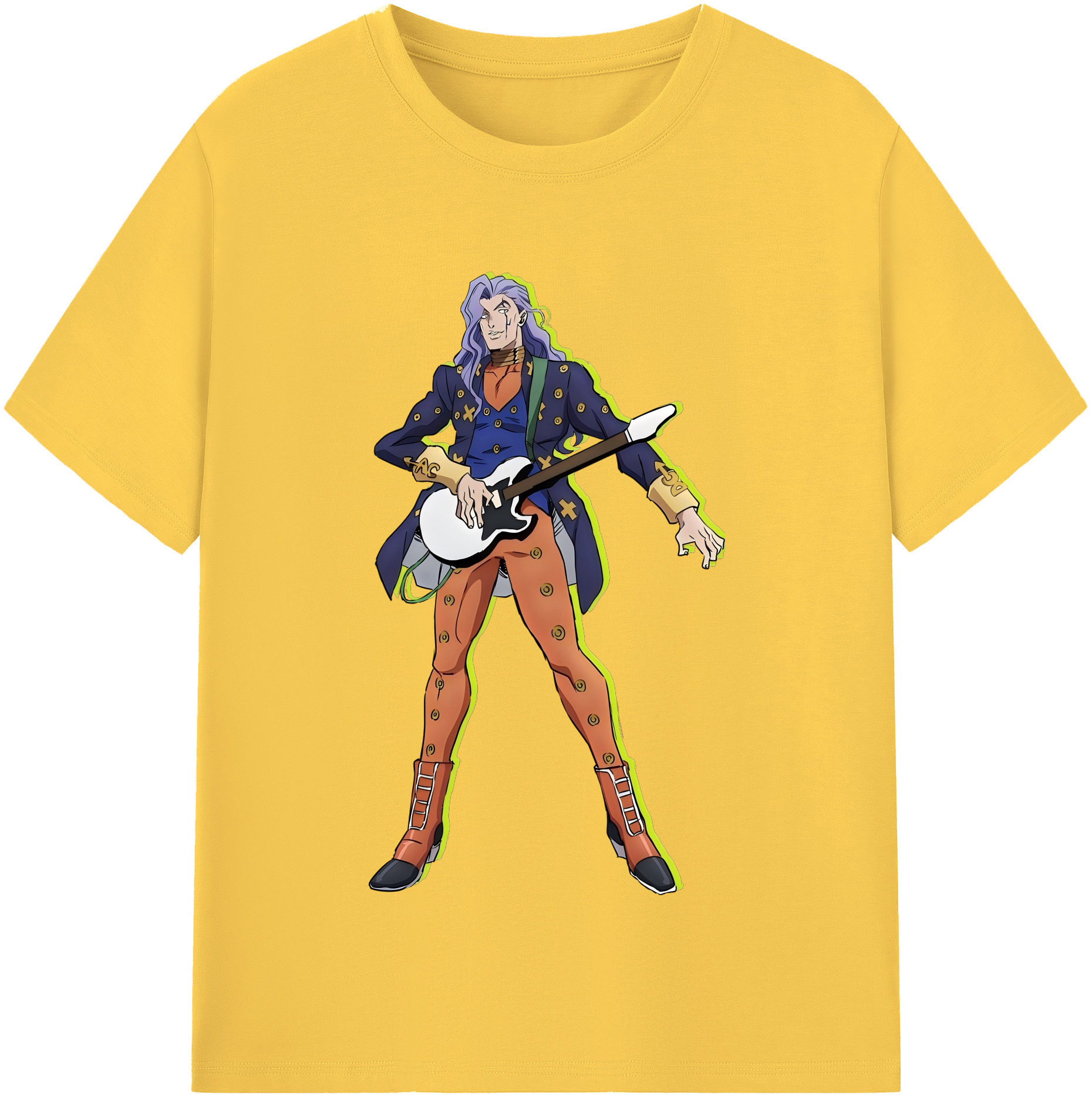 （画像用） ジョジョの奇妙な冒険 おといし あきら JoJo's Bizarre Adventure Akira Otoishi 綿100％半袖Tシャツ（フロントプリント）