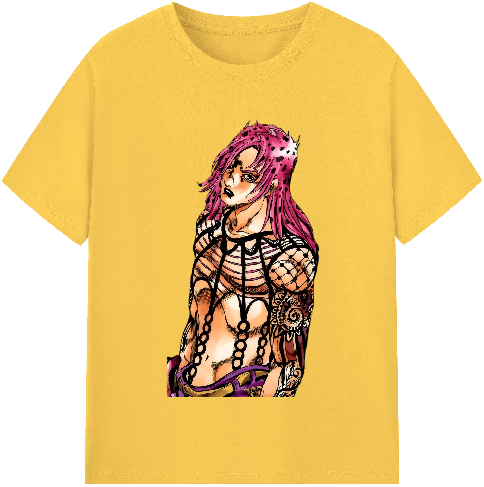 （画像用） ジョジョの奇妙な冒険 ビネガー?ドッピオ JoJo's Bizarre Adventure Vinegar Doppio 綿100％半袖Tシャツ（フロントプリント）
