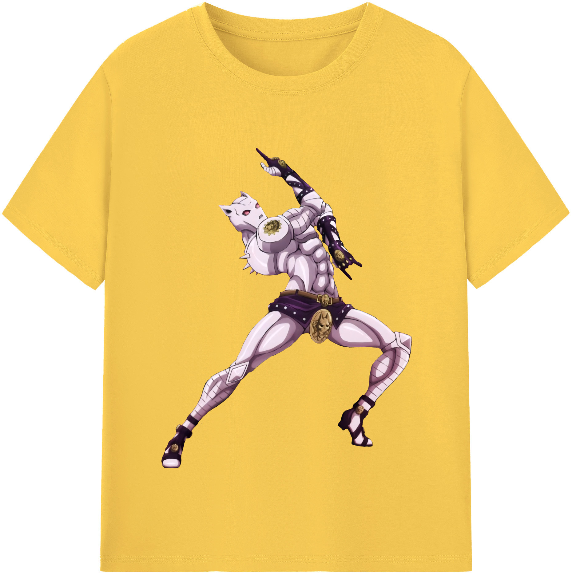（画像用） ジョジョの奇妙な冒険 きら よしかげ JoJo's Bizarre Adventure Kira Yoshikage 綿100％半袖Tシャツ（フロントプリント）