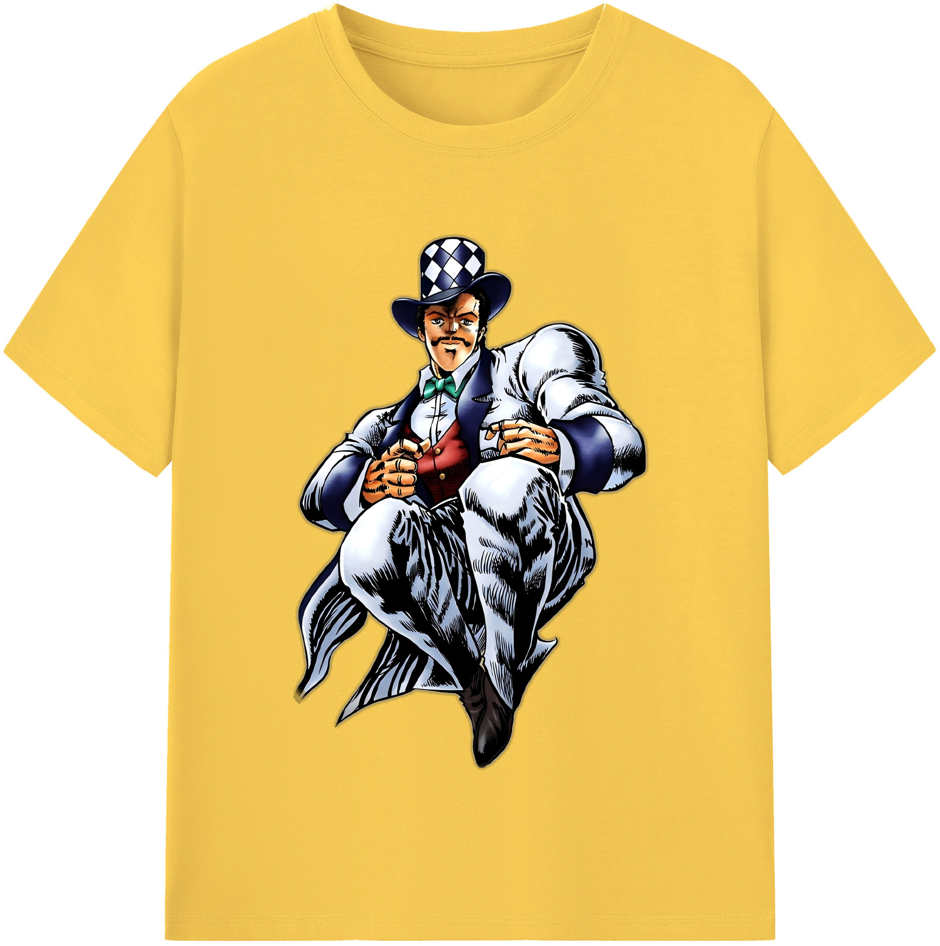 （画像用） ジョジョの奇妙な冒険 ウィル?アントニオ?ツェペリ JoJo's Bizarre Adventure Will Anthonio Zeppeli 綿100％半袖Tシャツ（フロントプリント）