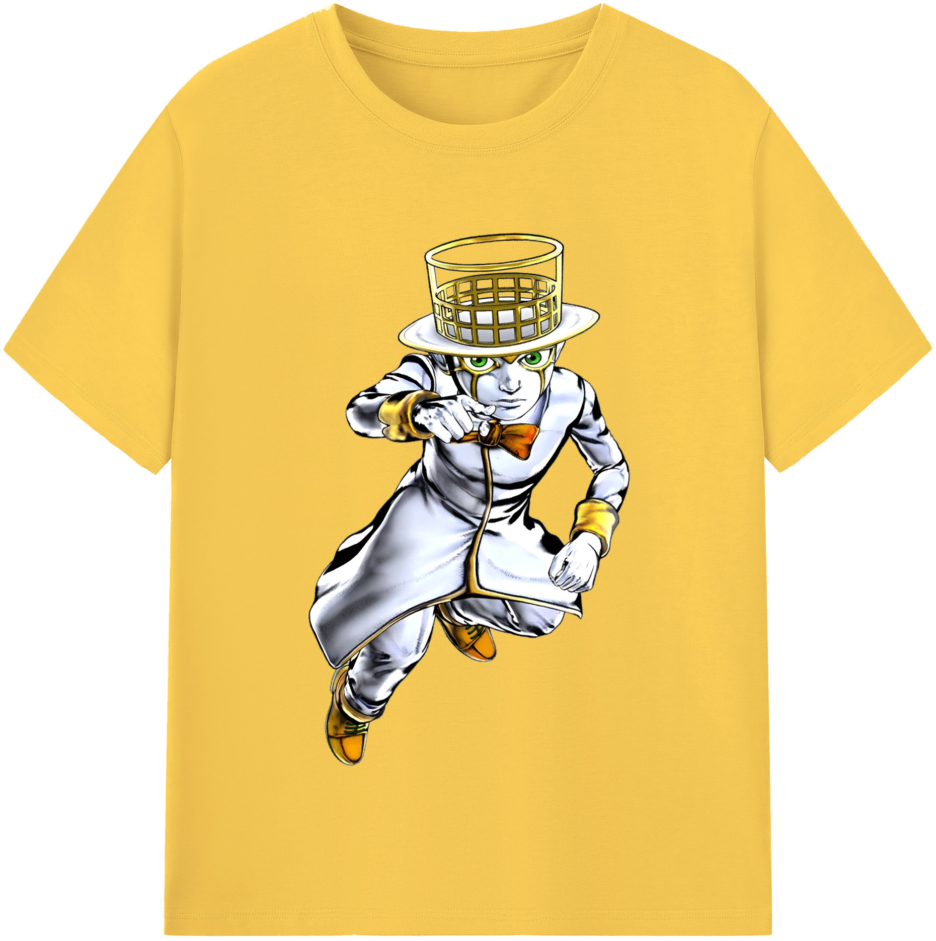 （画像用） ジョジョの奇妙な冒険 岸辺 露伴（きしべ ろはん） JoJo's Bizarre Adventure Rohan Kishibe 綿100％半袖Tシャツ（フロントプリント）