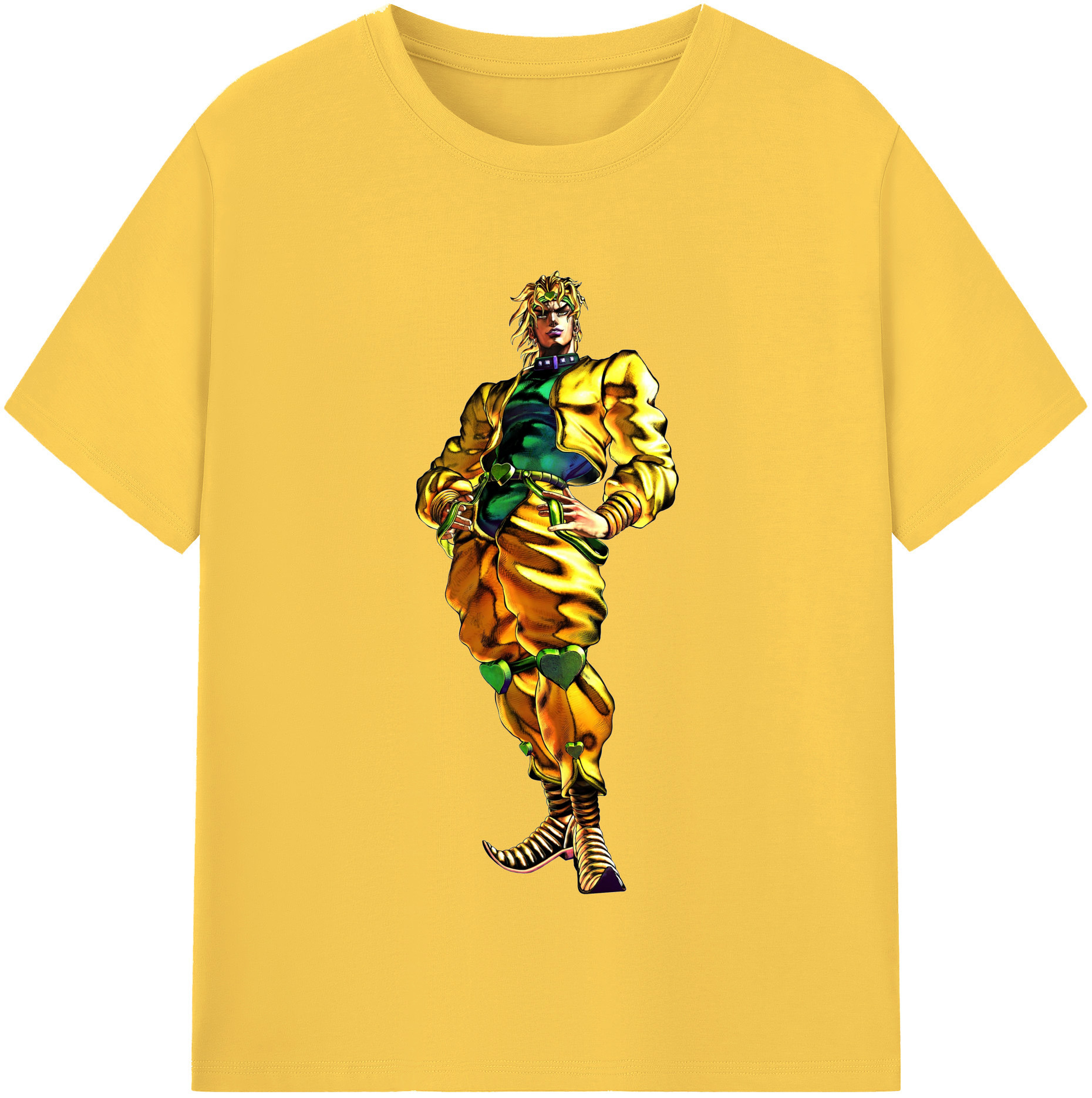 （画像用） ジョジョの奇妙な冒険 ディオ?ブランドー JoJo's Bizarre Adventure Dio Brando 綿100％半袖Tシャツ（フロントプリント）