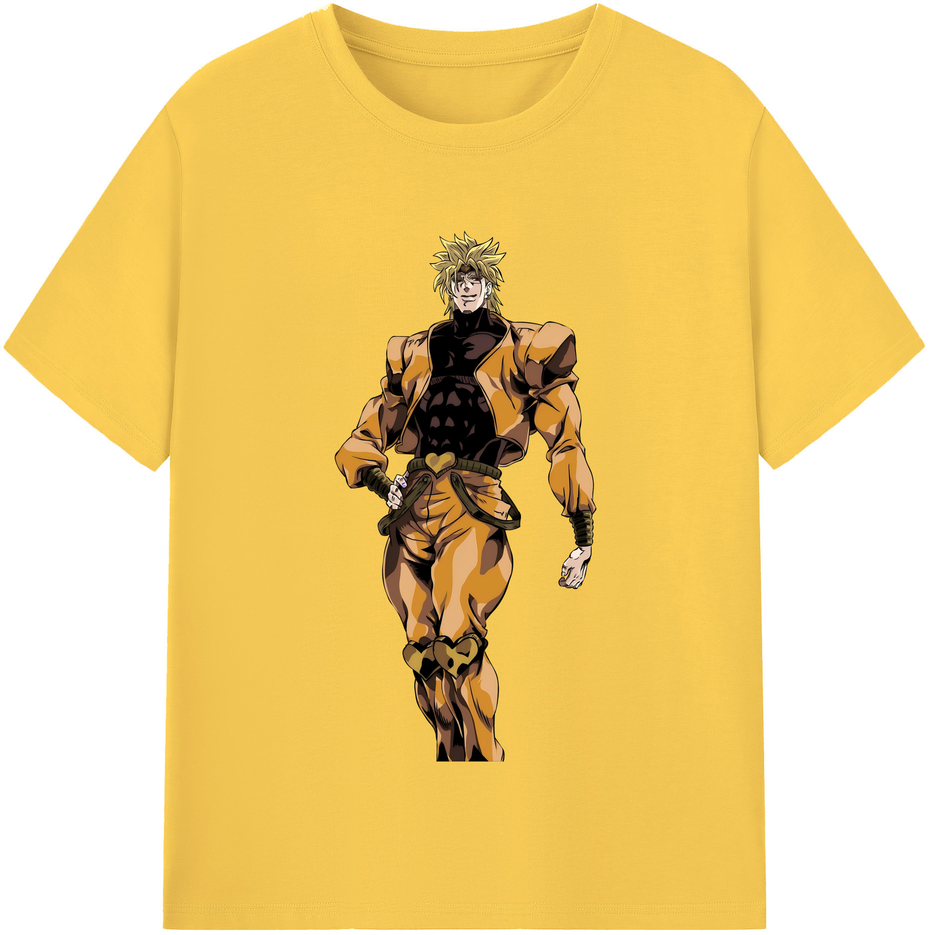 （画像用） ジョジョの奇妙な冒険 ディオ?ブランドー JoJo's Bizarre Adventure Dio Brando 綿100％半袖Tシャツ（フロントプリント）
