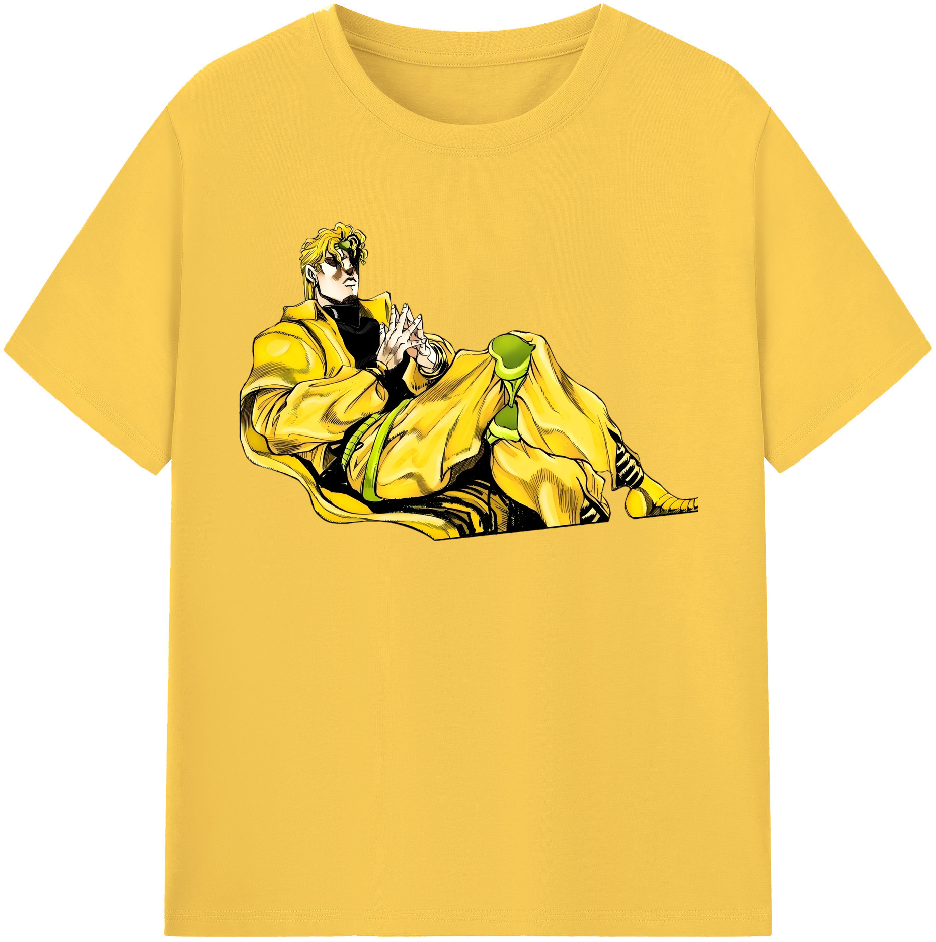 （画像用） ジョジョの奇妙な冒険 ディオ?ブランドー JoJo's Bizarre Adventure Dio Brando 綿100％半袖Tシャツ（フロントプリント）