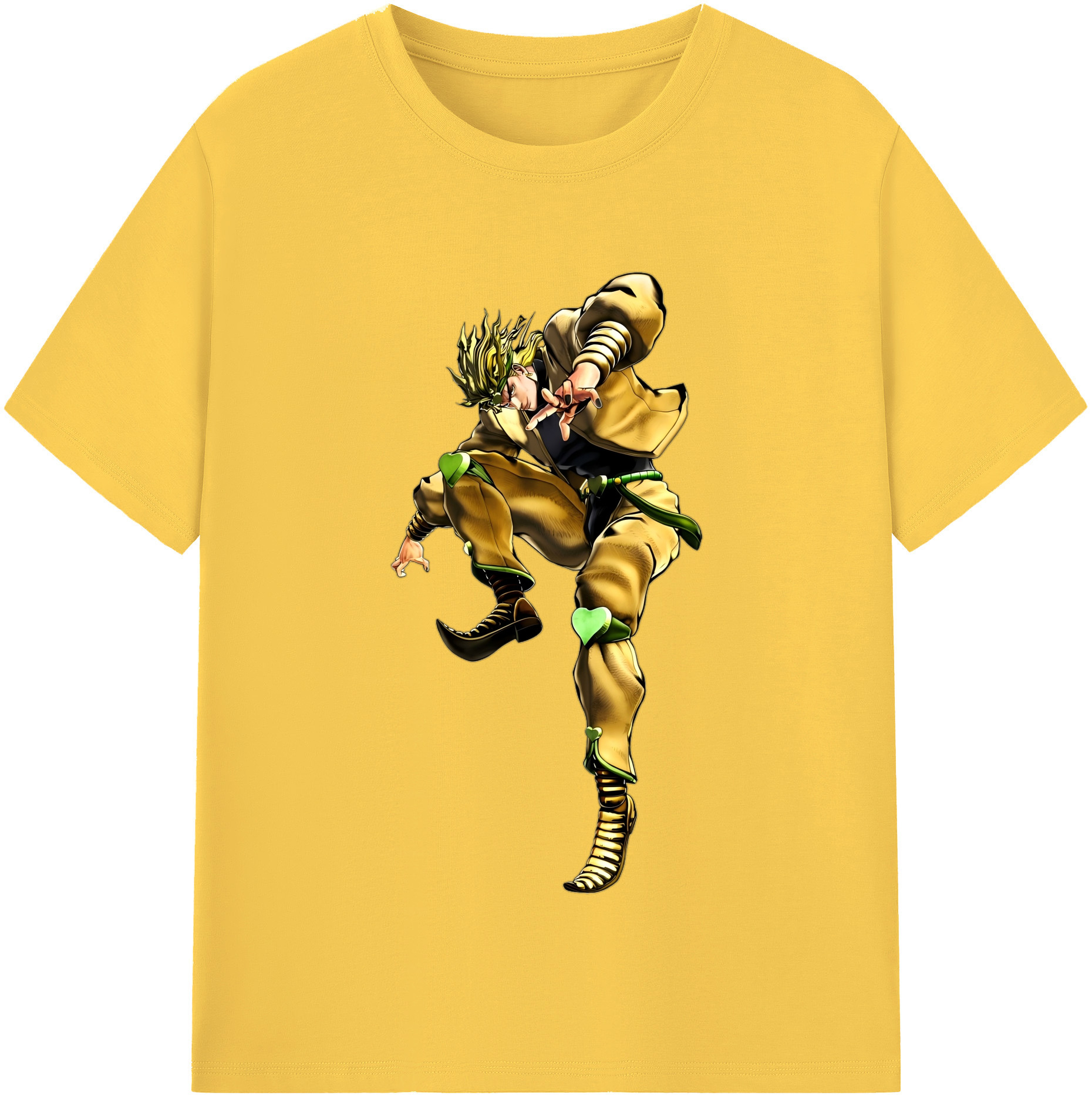 （画像用） ジョジョの奇妙な冒険 ディオ?ブランドー JoJo's Bizarre Adventure Dio Brando 綿100％半袖Tシャツ（フロントプリント）