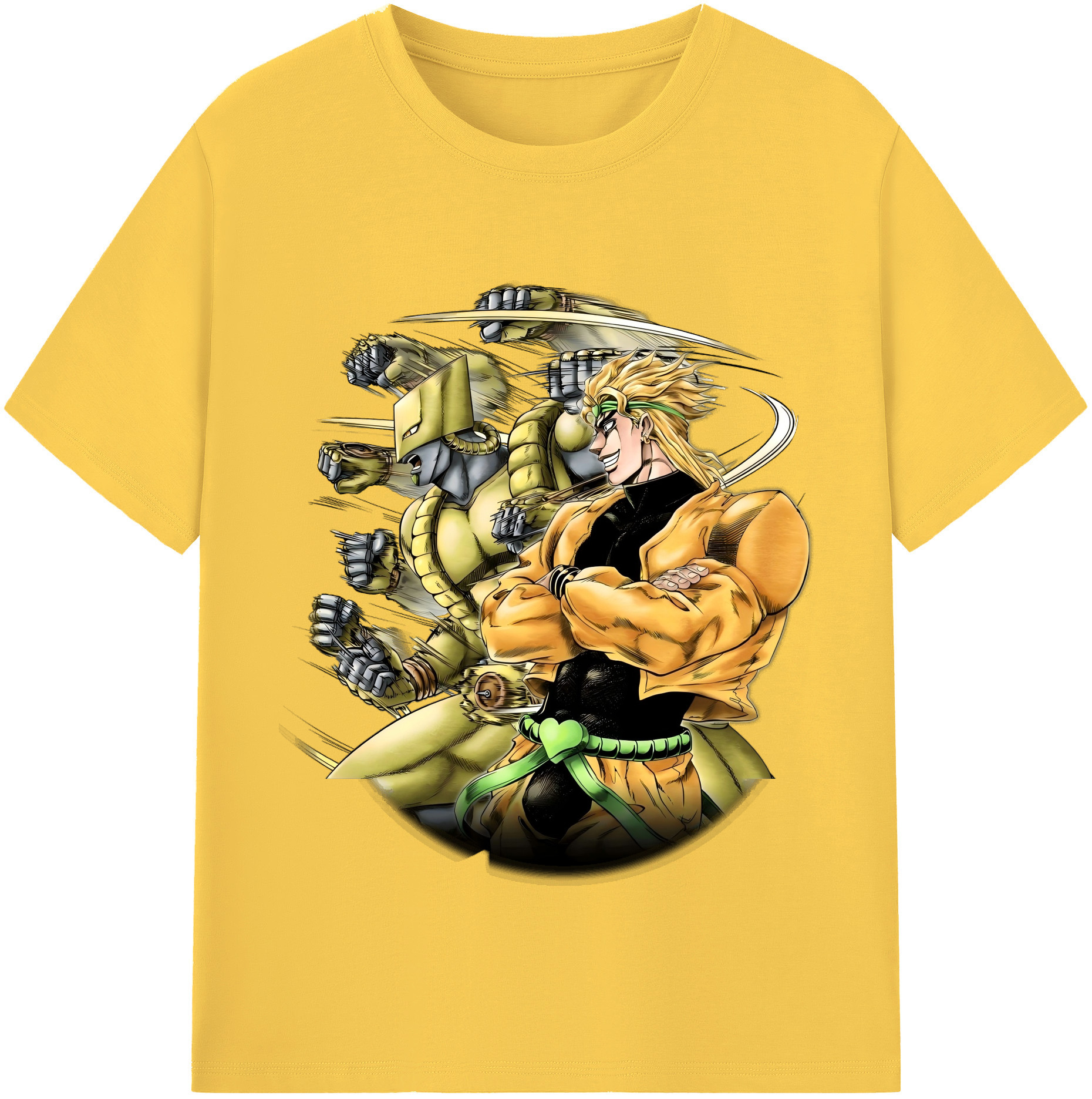 （画像用） ジョジョの奇妙な冒険 ディオ?ブランドー JoJo's Bizarre Adventure Dio Brando 綿100％半袖Tシャツ（フロントプリント）