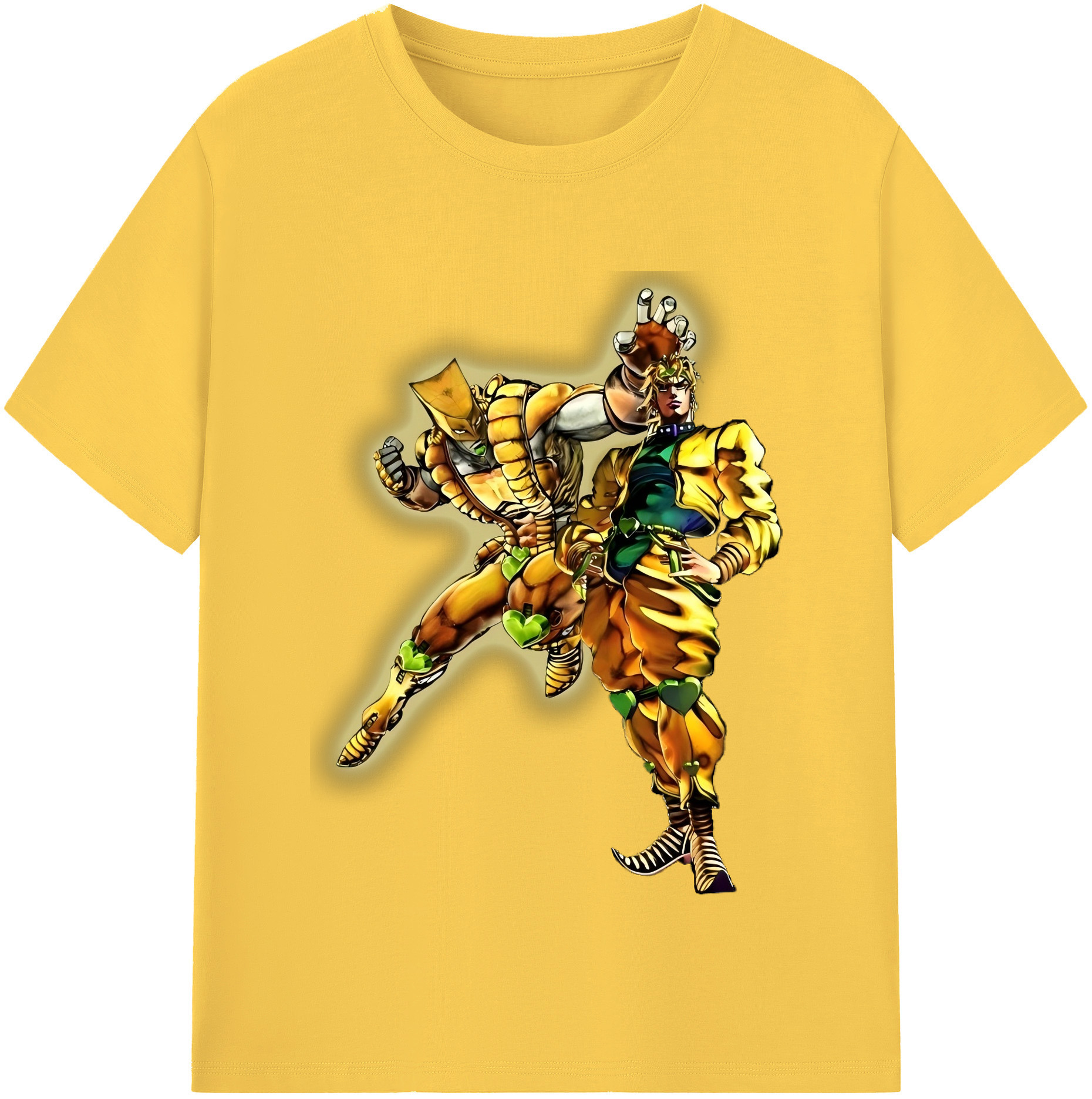 （画像用） ジョジョの奇妙な冒険 ディオ?ブランドー JoJo's Bizarre Adventure Dio Brando 綿100％半袖Tシャツ（フロントプリント）