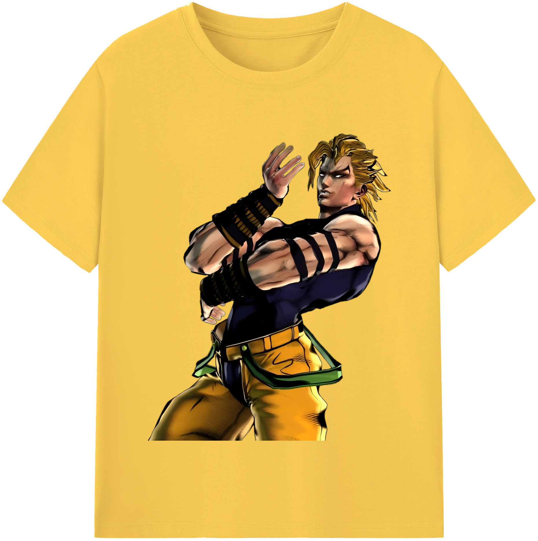 （画像用） ジョジョの奇妙な冒険 ディオ?ブランドー JoJo's Bizarre Adventure Dio Brando 綿100％半袖Tシャツ（フロントプリント）
