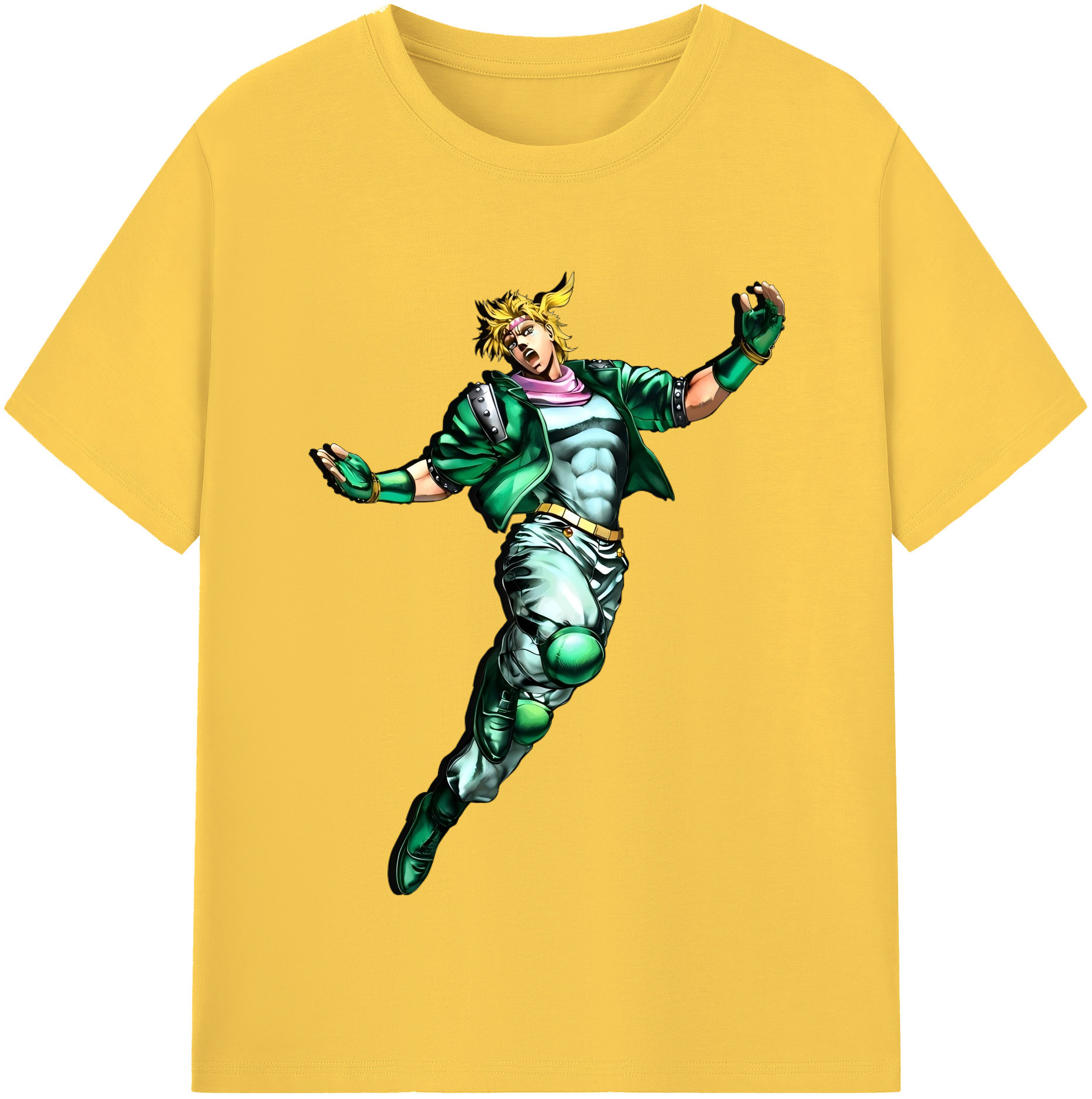 （画像用） ジョジョの奇妙な冒険 ディオ?ブランドー JoJo's Bizarre Adventure Dio Brando 綿100％半袖Tシャツ（フロントプリント）