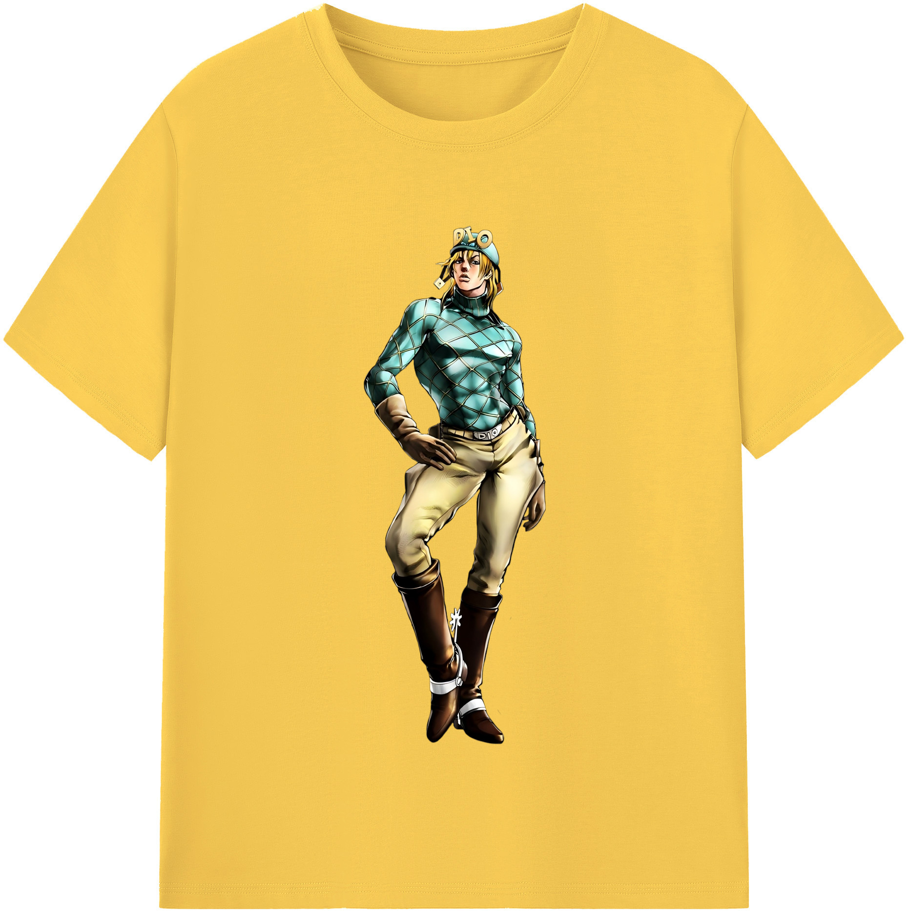 （画像用） ジョジョの奇妙な冒険 ディオ?ブランドー JoJo's Bizarre Adventure Dio Brando 綿100％半袖Tシャツ（フロントプリント）