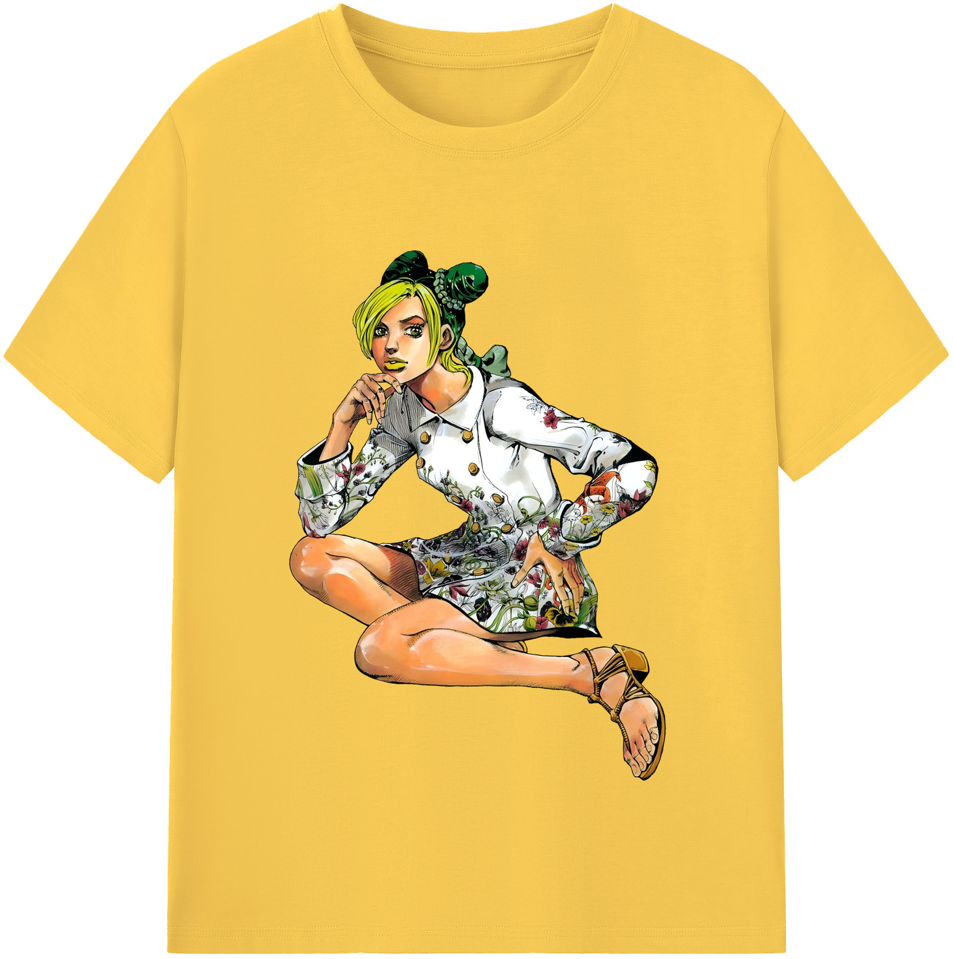 （画像用） "ジョジョの奇妙な冒険 くうじょう ジョリーン JoJo's Bizarre Adventure Jolyne Cujoh " 綿100％半袖Tシャツ（フロントプリント）