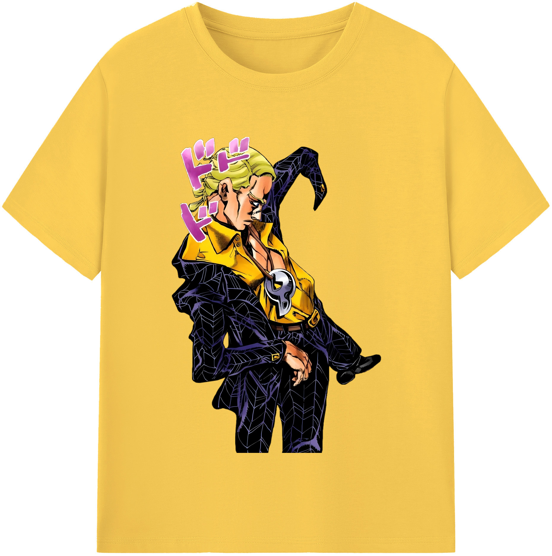 （画像用） ジョジョの奇妙な冒険 プロシュート JoJo's Bizarre Adventure Prosciutto 綿100％半袖Tシャツ（フロントプリント）