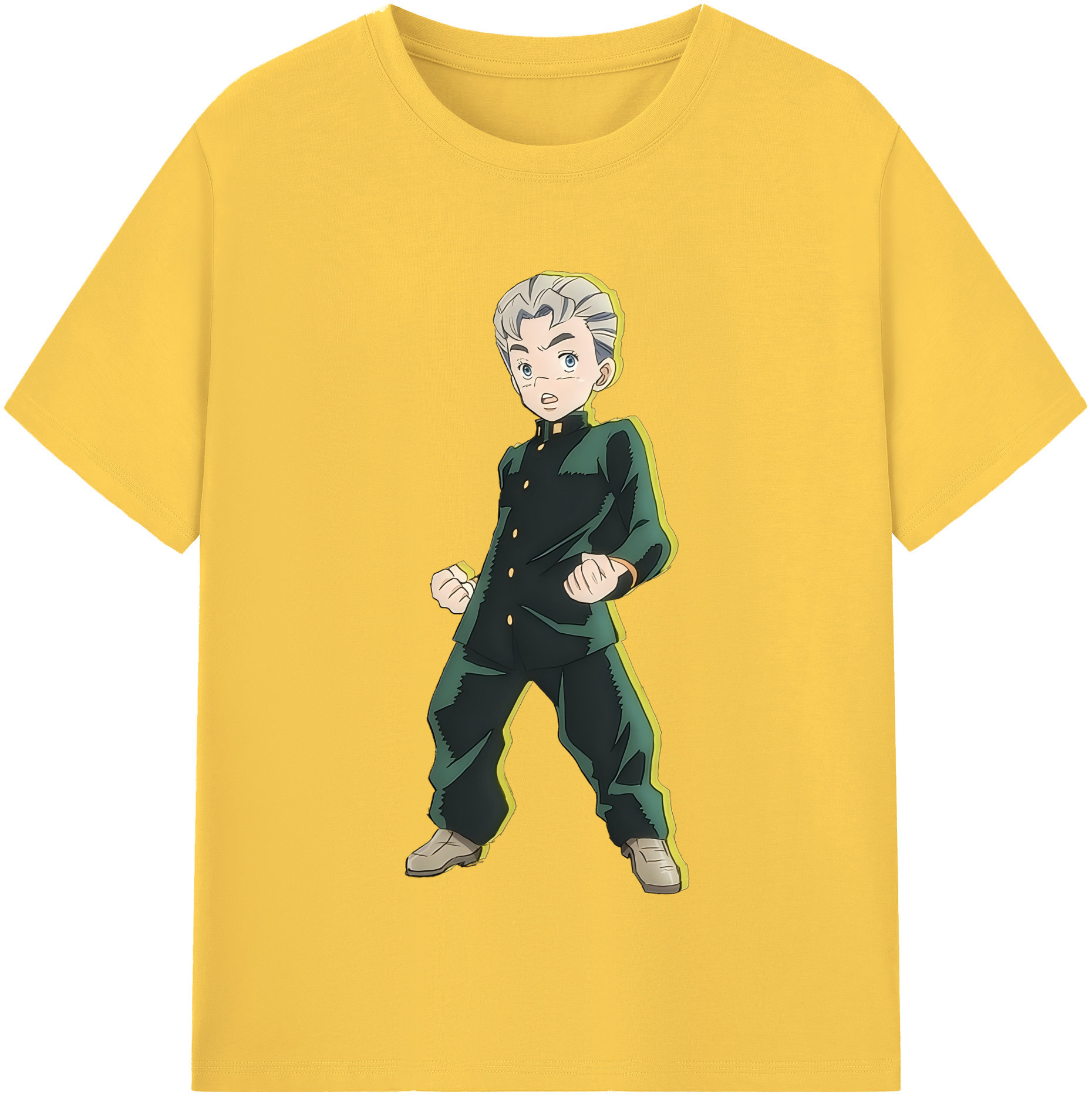 （画像用） ジョジョの奇妙な冒険 広瀨康一 JoJo's Bizarre Adventure Hirose Koichi 綿100％半袖Tシャツ（フロントプリント）