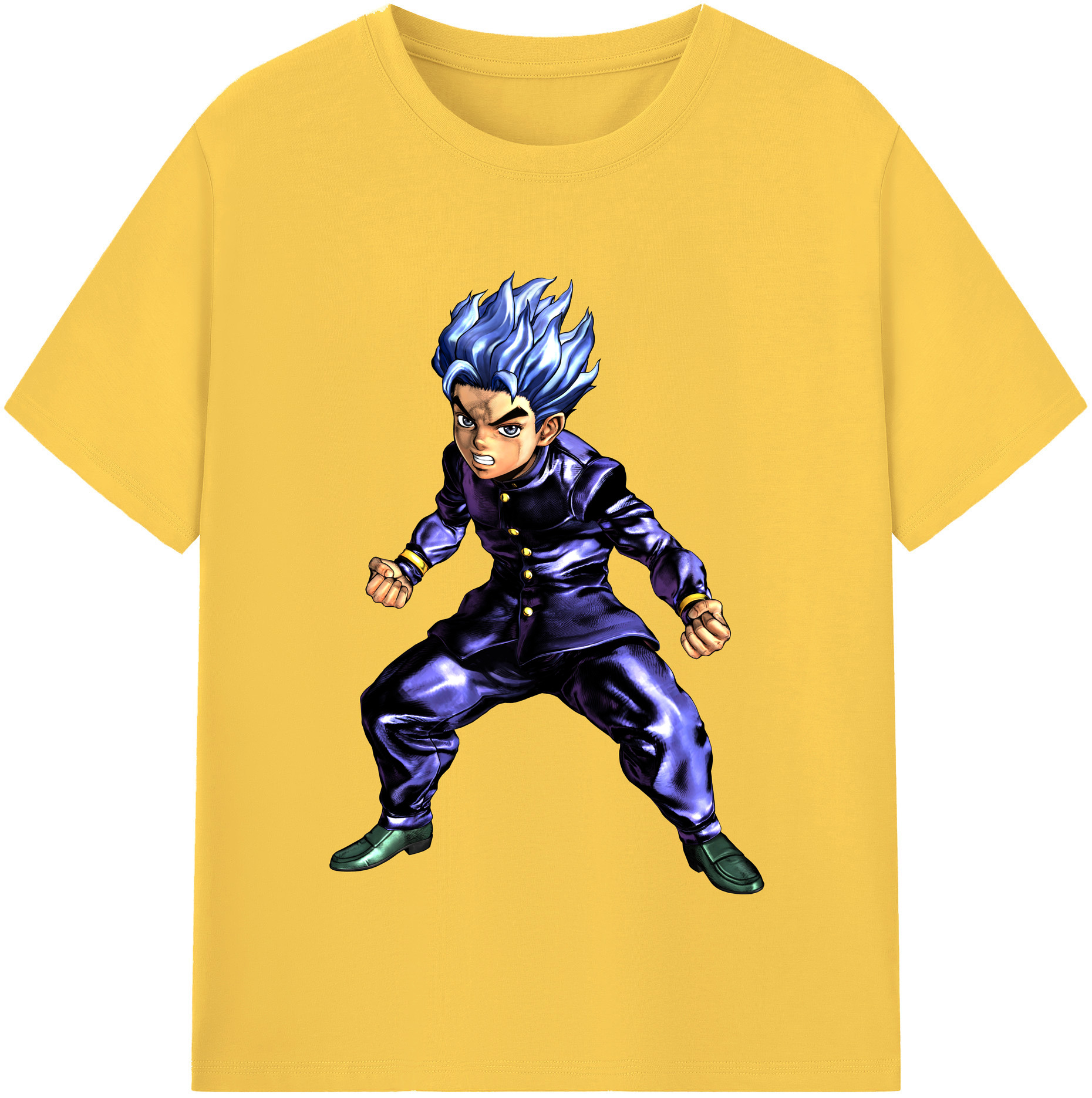 （画像用） ジョジョの奇妙な冒険 広瀨康一 JoJo's Bizarre Adventure Hirose Koichi 綿100％半袖Tシャツ（フロントプリント）