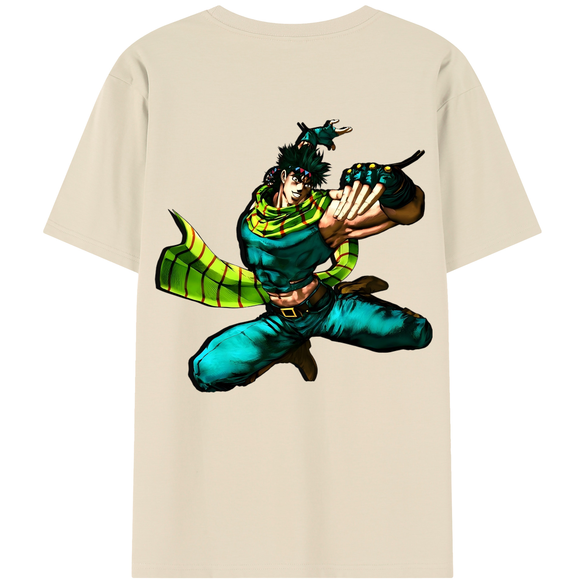 （画像用） ジョジョの奇妙な冒険 ジョセフ?ジョースター JoJo's Bizarre Adventure Joseph Joestar 綿100％半袖Tシャツ（背面プリント）