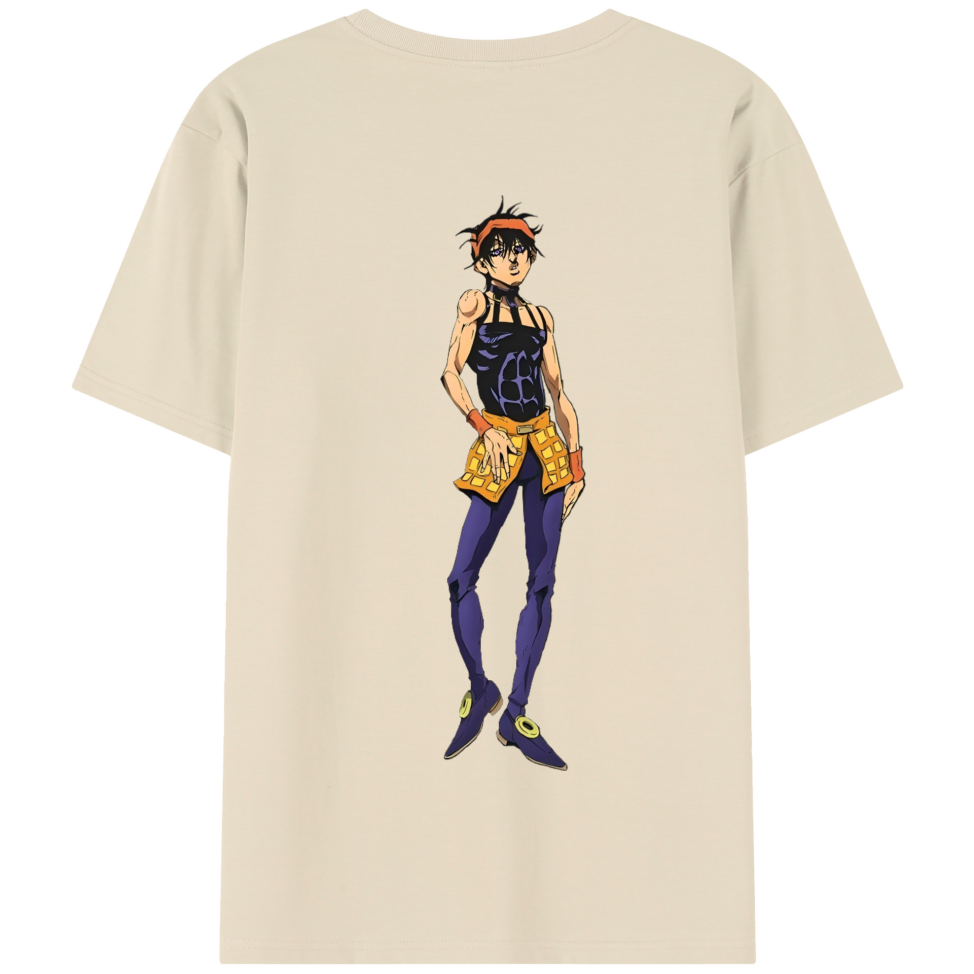 （画像用） ジョジョの奇妙な冒険 ナランチャ?ギルガ JoJo's Bizarre Adventure Narancia Ghirga 綿100％半袖Tシャツ（背面プリント）