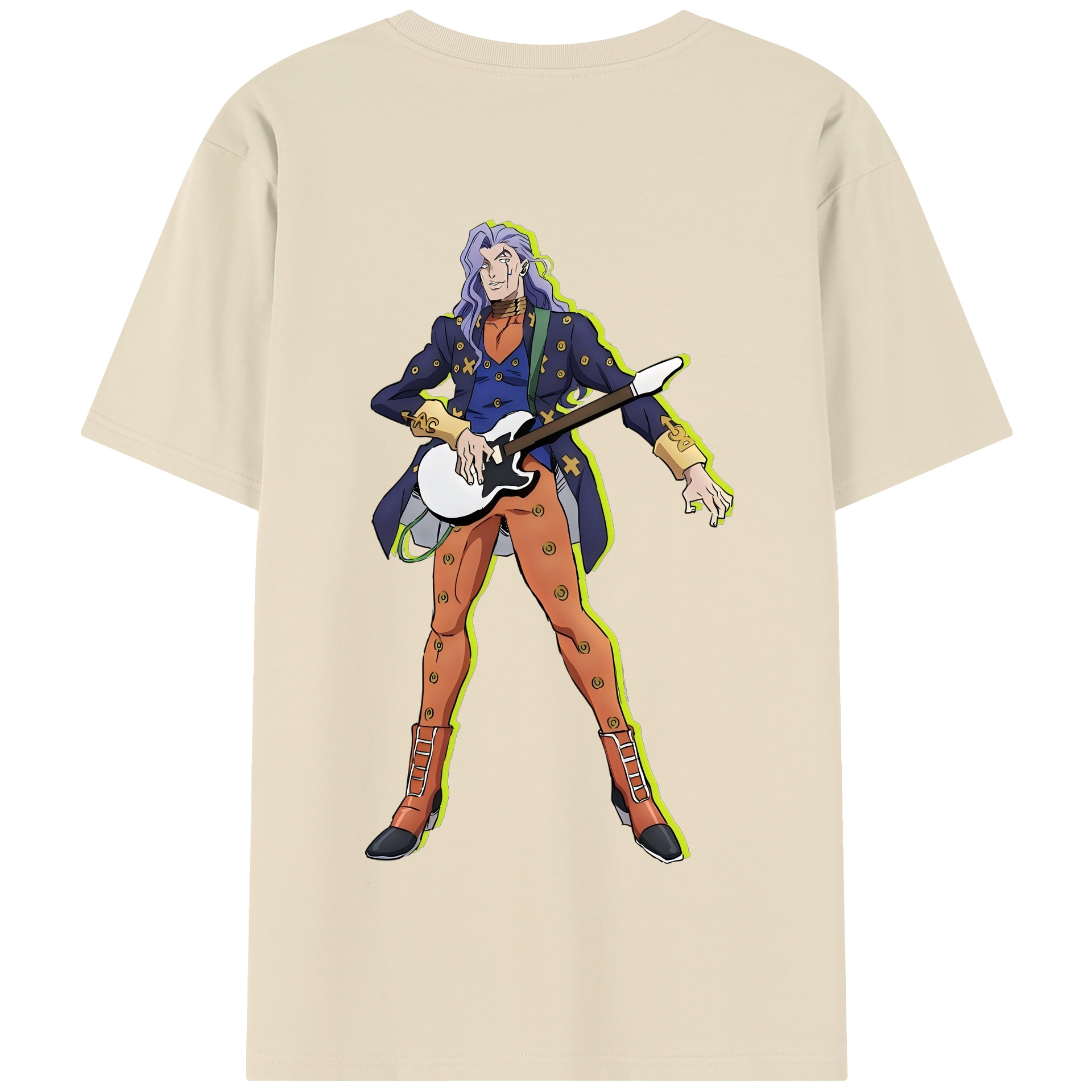 （画像用） ジョジョの奇妙な冒険 おといし あきら JoJo's Bizarre Adventure Akira Otoishi 綿100％半袖Tシャツ（背面プリント）
