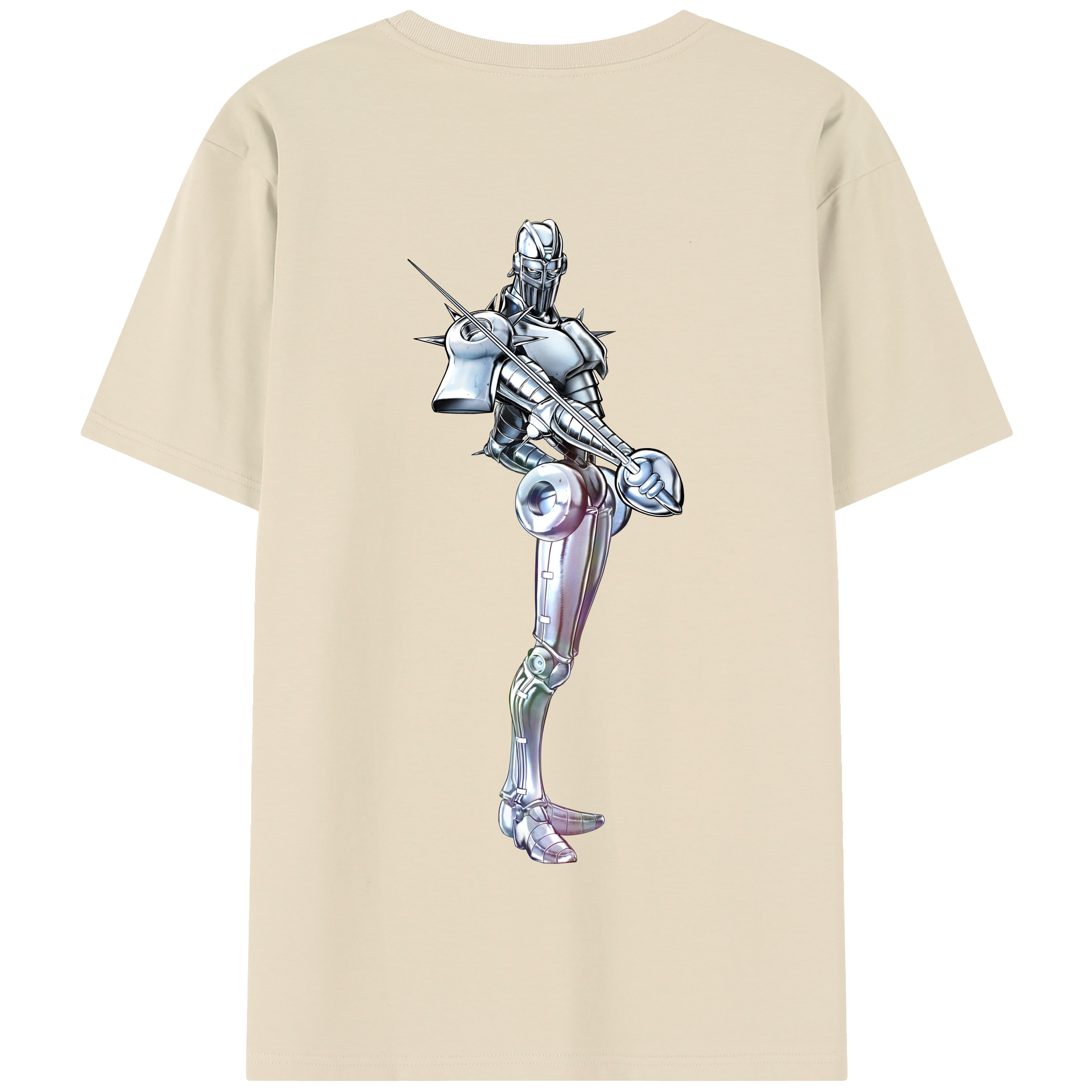 （画像用） ジョジョの奇妙な冒険 ジャン＝ピエール?ポルナレフ JoJo's Bizarre Adventure Jan Pierre Polnareff 綿100％半袖Tシャツ（背面プリント）