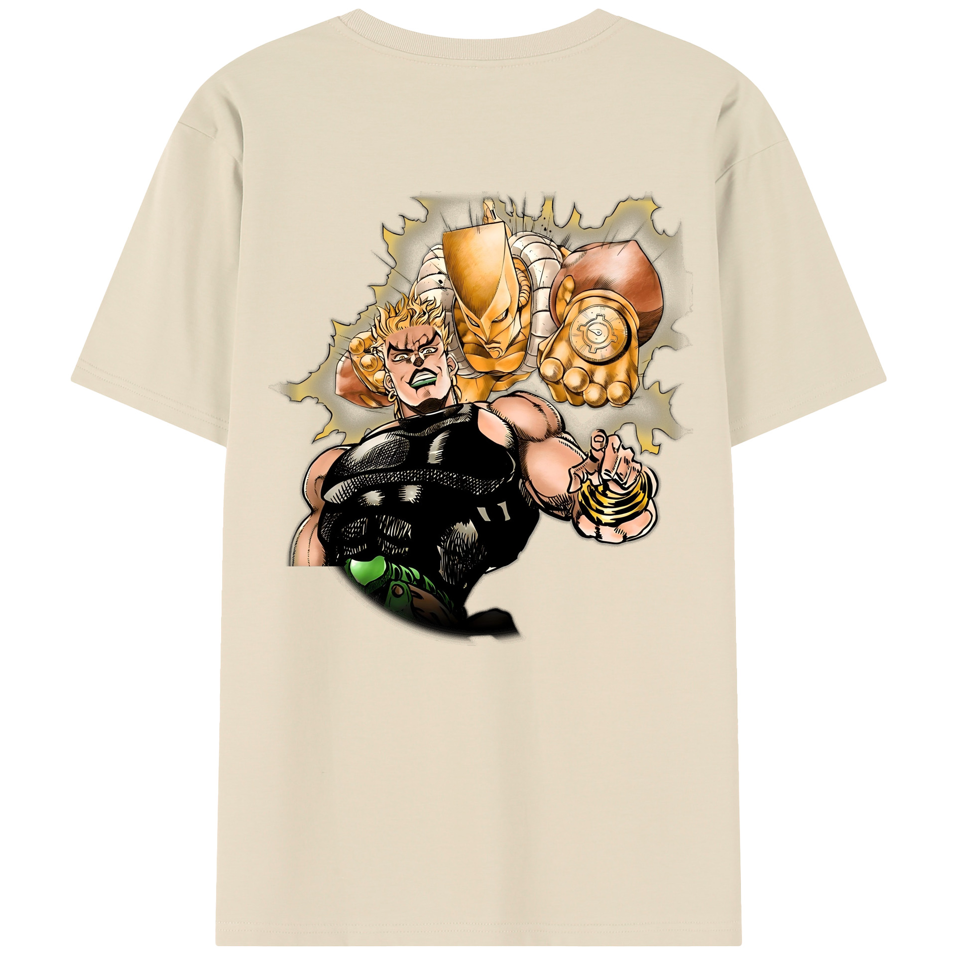 （画像用） ジョジョの奇妙な冒険 ディオ?ブランドー JoJo's Bizarre Adventure Dio Brando 綿100％半袖Tシャツ（背面プリント）