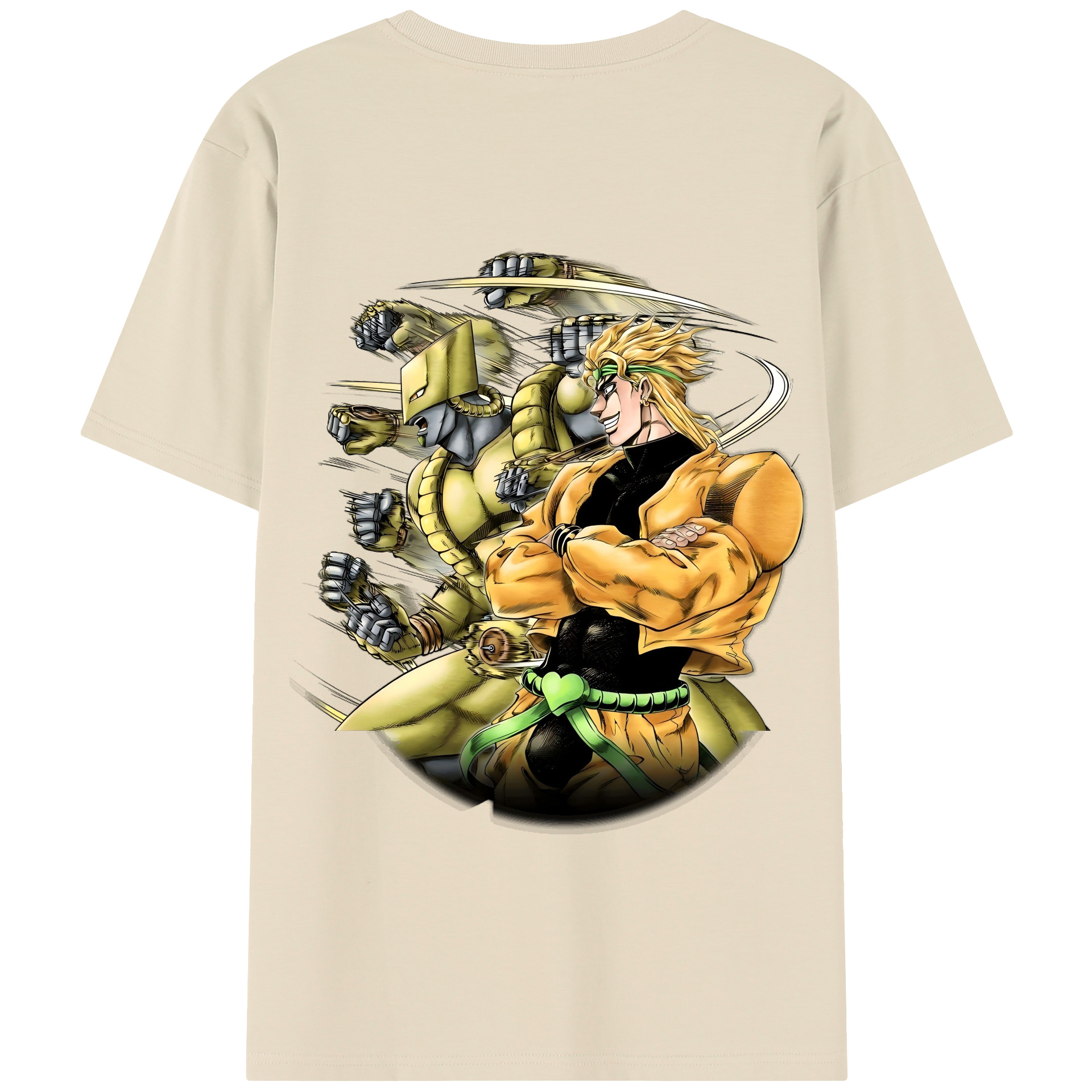 （画像用） ジョジョの奇妙な冒険 ディオ?ブランドー JoJo's Bizarre Adventure Dio Brando 綿100％半袖Tシャツ（背面プリント）
