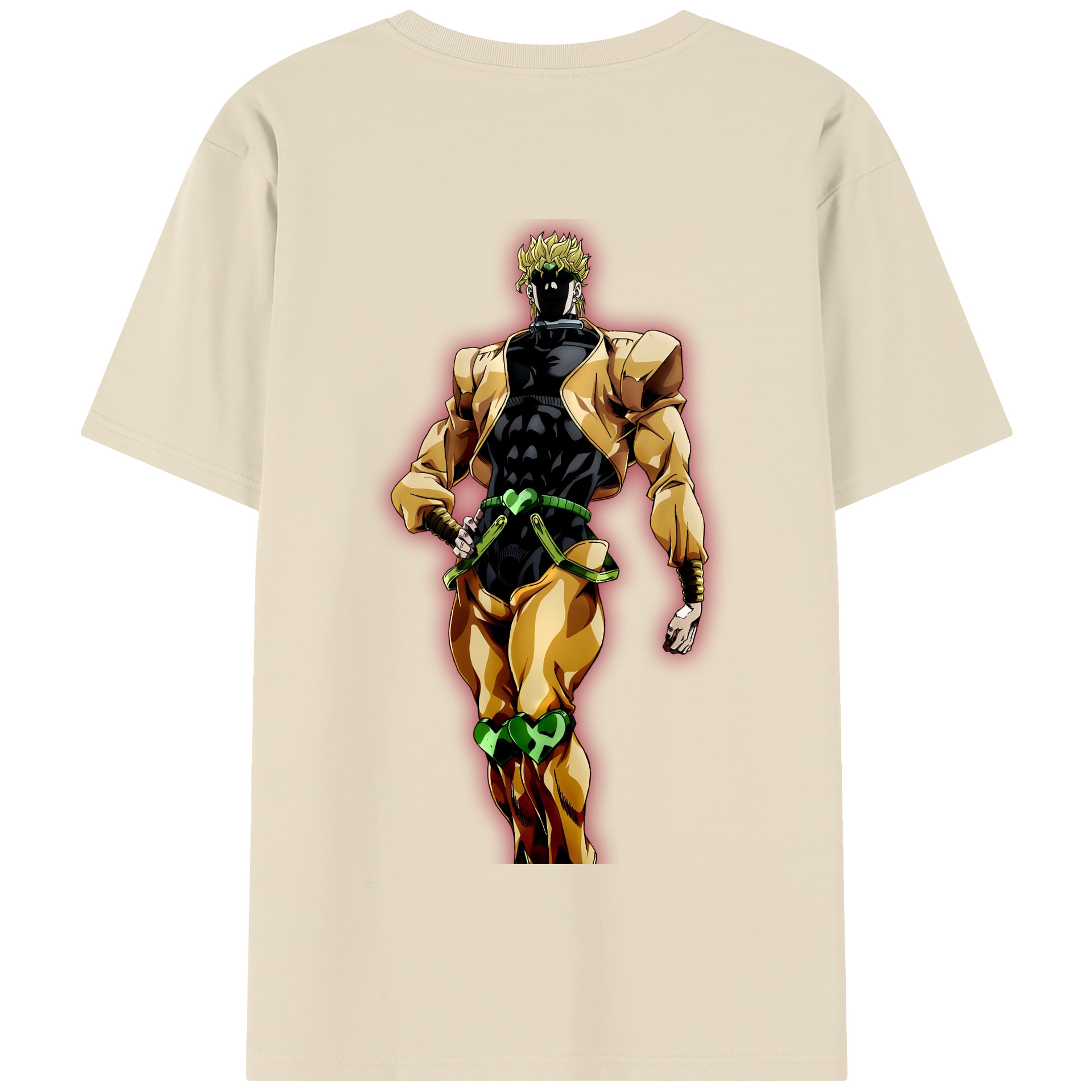 （画像用） ジョジョの奇妙な冒険 ディオ?ブランドー JoJo's Bizarre Adventure Dio Brando 綿100％半袖Tシャツ（背面プリント）