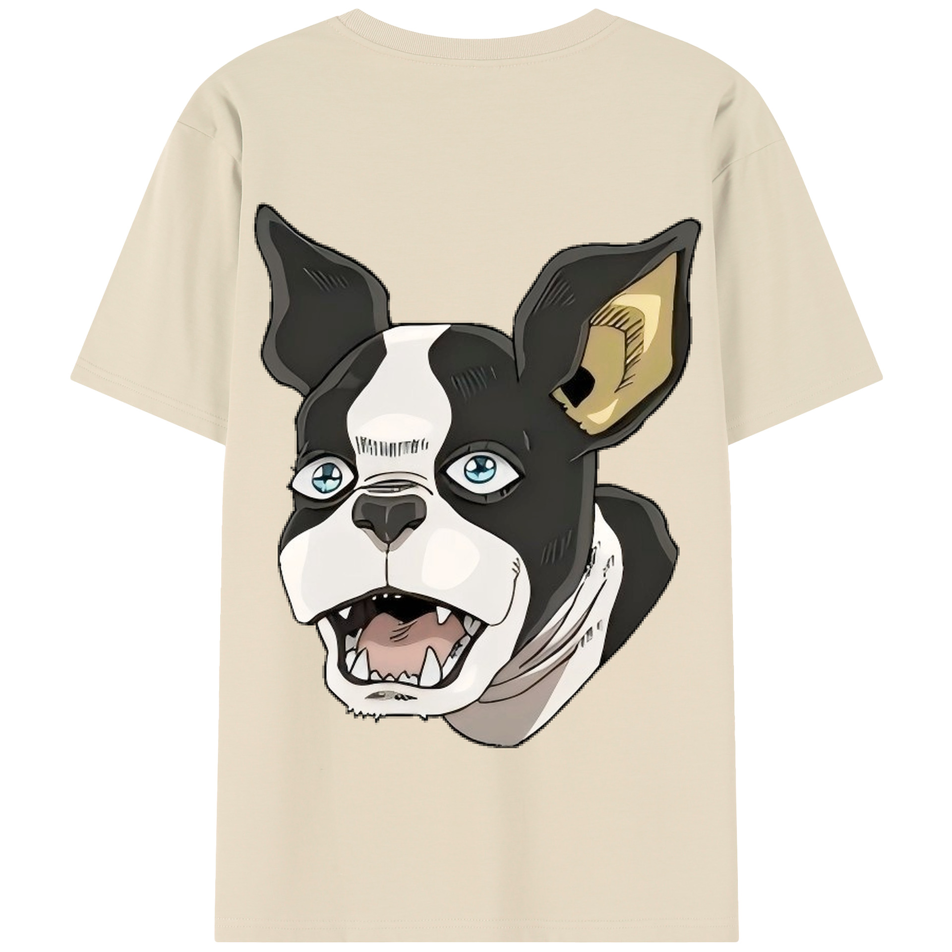 （画像用） ジョジョの奇妙な冒険 イギー JoJo's Bizarre Adventure Iggy 綿100％半袖Tシャツ（背面プリント）