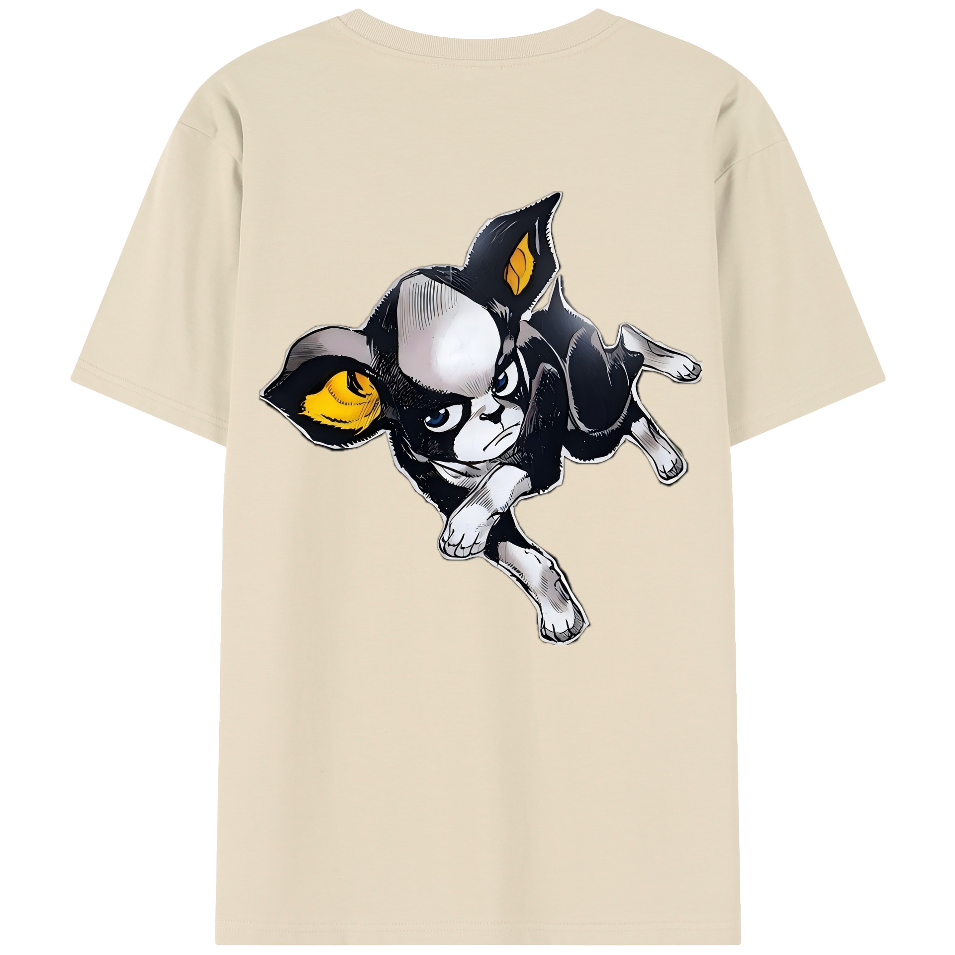 （画像用） ジョジョの奇妙な冒険 イギー JoJo's Bizarre Adventure Iggy 綿100％半袖Tシャツ（背面プリント）