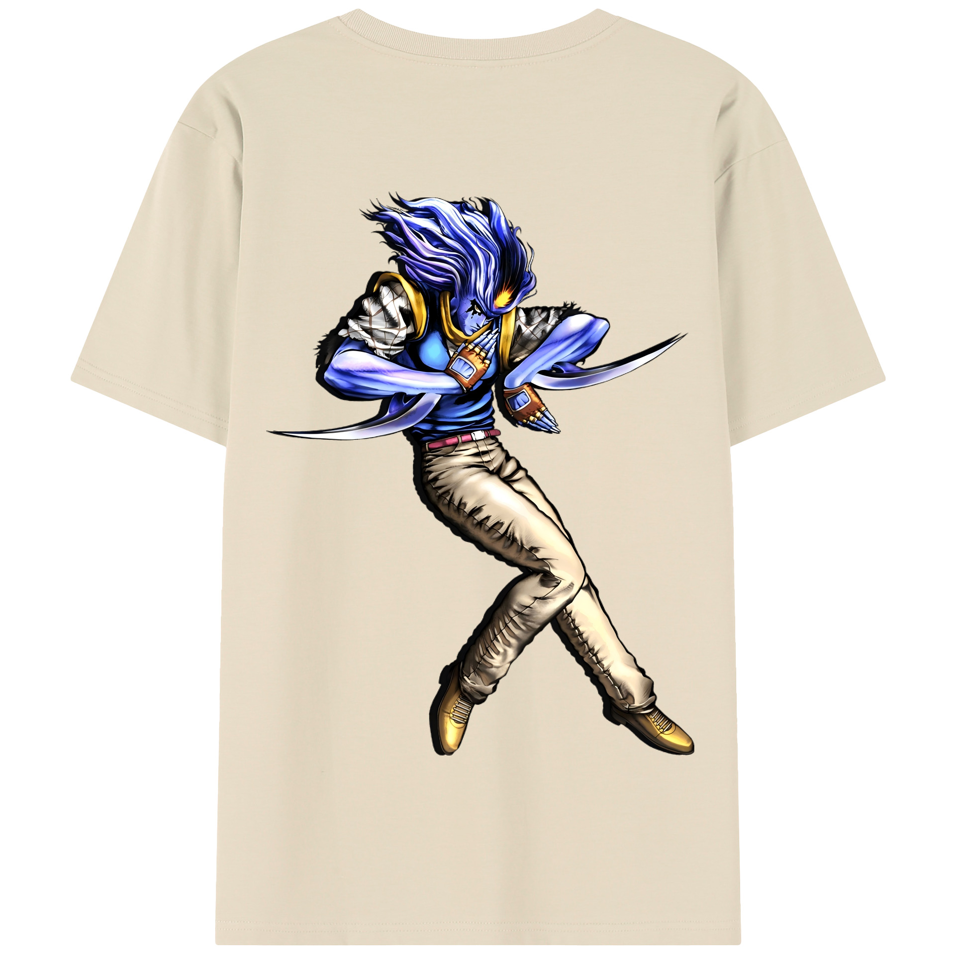 （画像用） ジョジョの奇妙な冒険 JoJo's Bizarre Adventure 綿100％半袖Tシャツ（背面プリント）