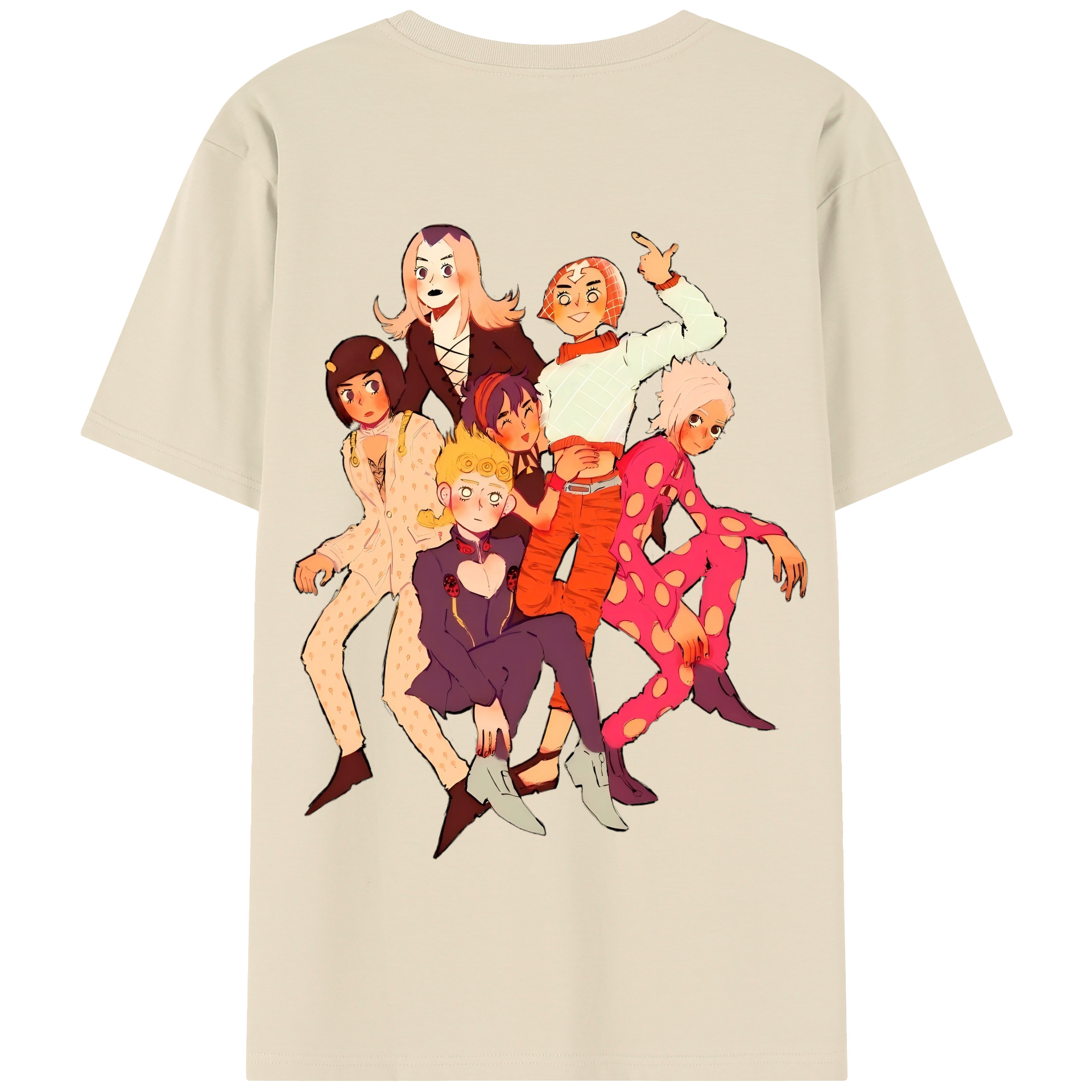 （画像用） ジョジョの奇妙な冒険 JoJo's Bizarre Adventure 綿100％半袖Tシャツ（背面プリント）