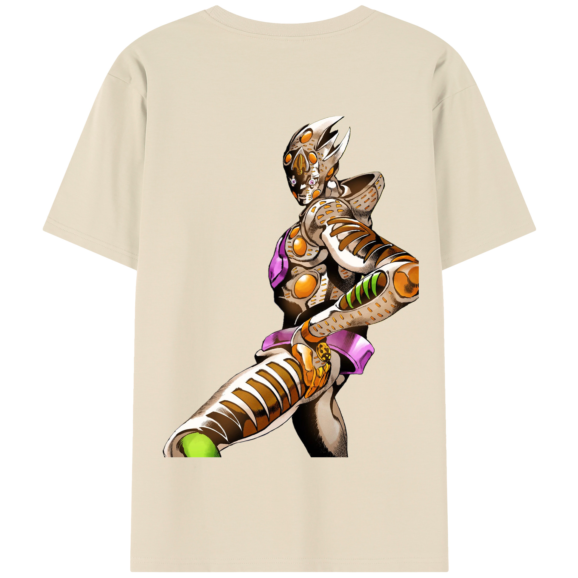 （画像用） ジョジョの奇妙な冒険 ジョルノ?ジョバァーナ JoJo's Bizarre Adventure Giorno Giovanna 綿100％半袖Tシャツ（背面プリント）