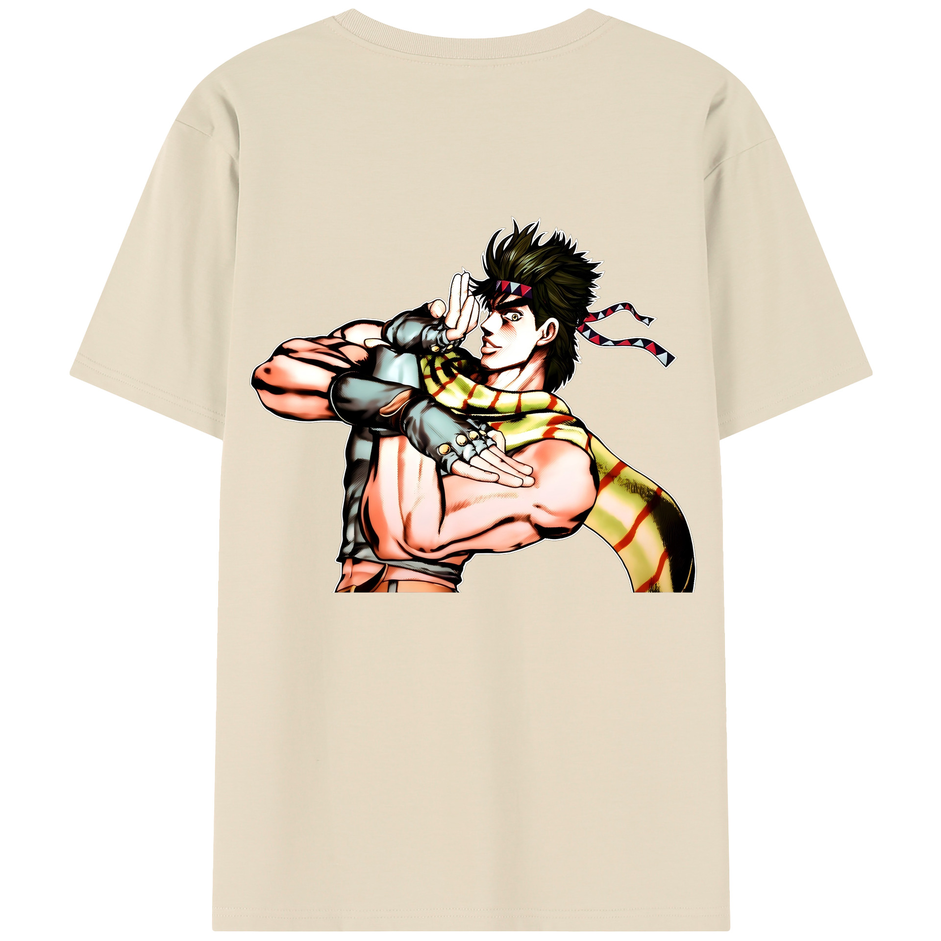 （画像用） ジョジョの奇妙な冒険 ジョセフ?ジョースター JoJo's Bizarre Adventure Joseph Joestar 綿100％半袖Tシャツ（背面プリント）