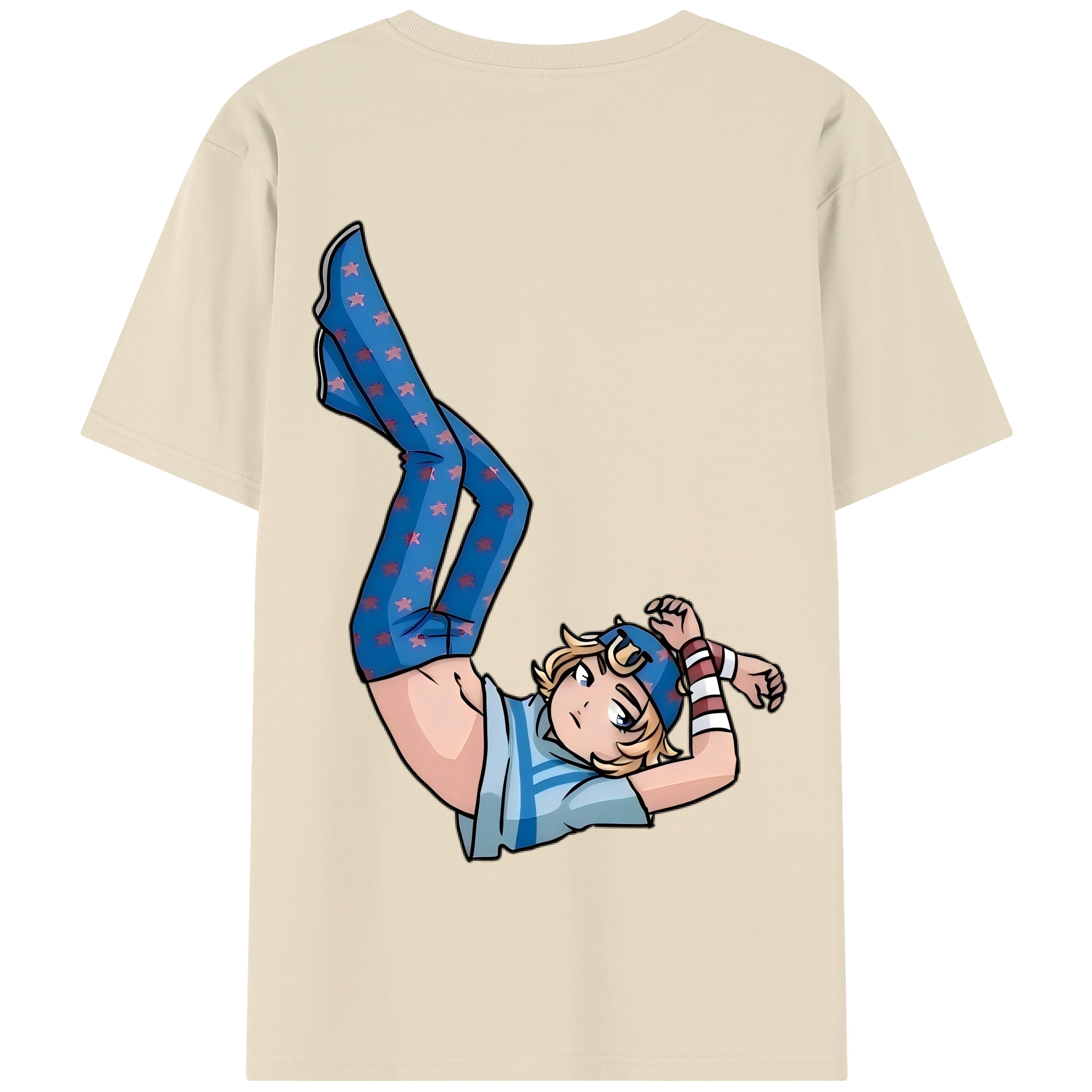 （画像用） ジョジョの奇妙な冒険 グイード?ミスタ JoJo's Bizarre Adventure Guido Mista 綿100％半袖Tシャツ（背面プリント）