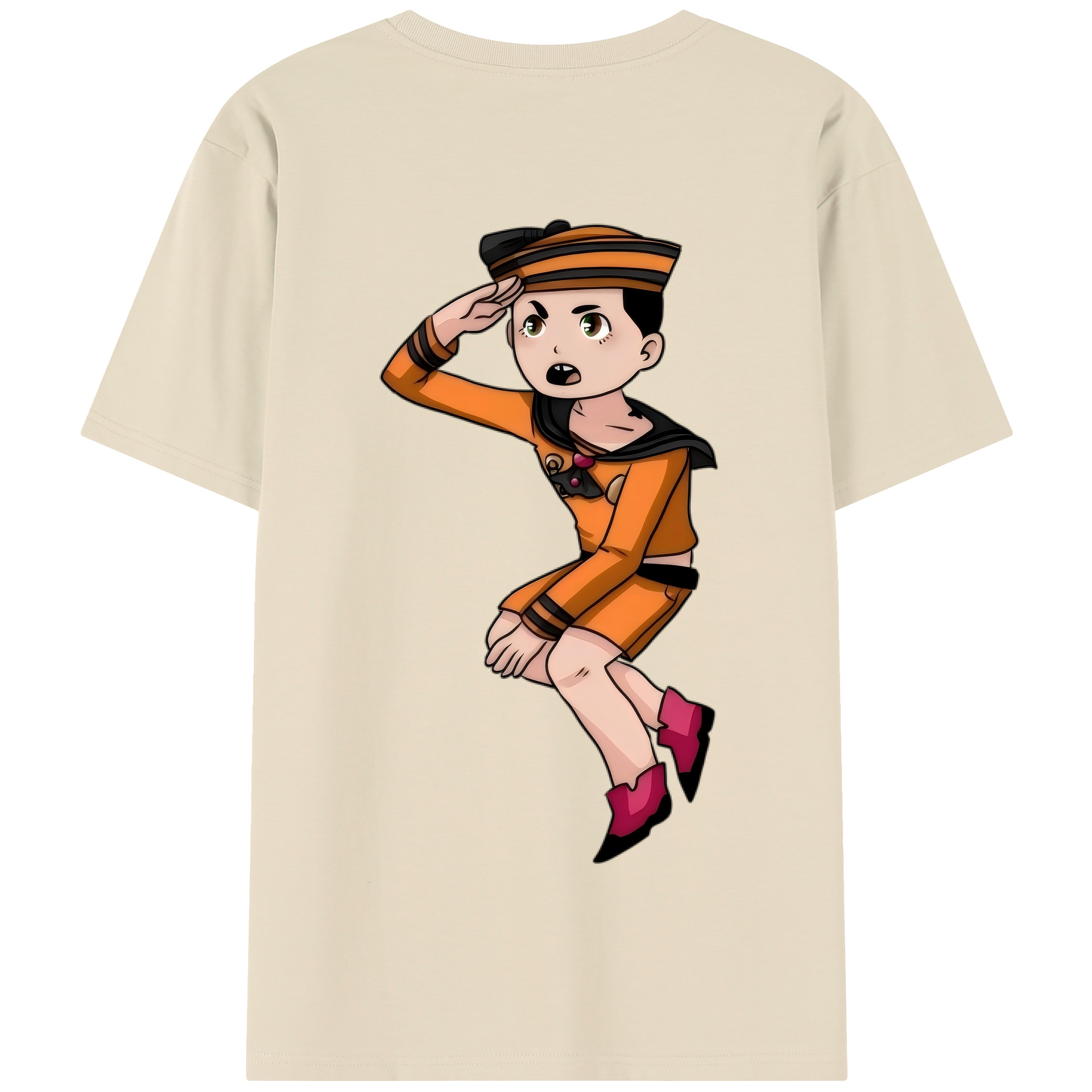 （画像用） ジョジョの奇妙な冒険 東方定助 JoJo's Bizarre Adventure Higashikata Josuke 綿100％半袖Tシャツ（背面プリント）