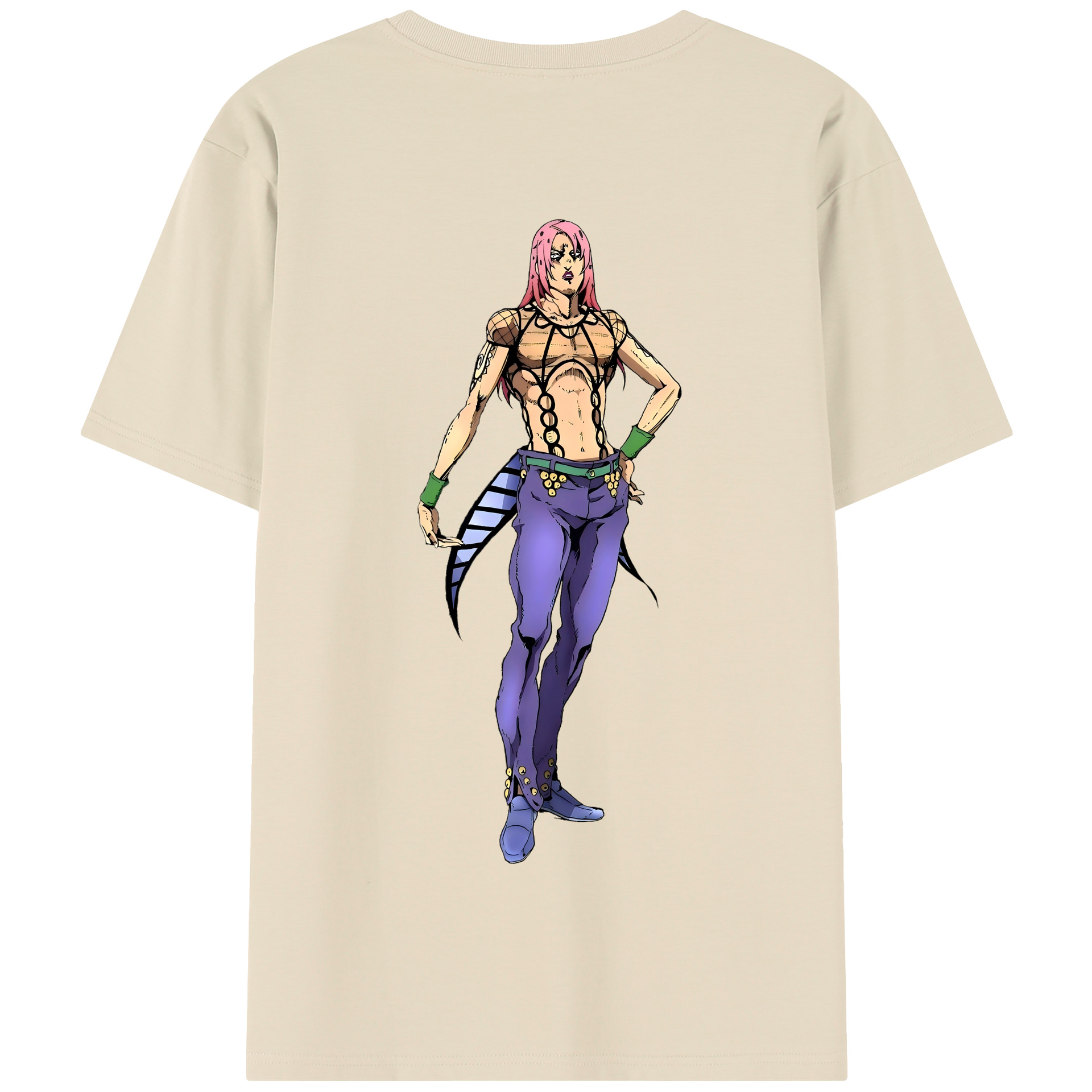 （画像用） ジョジョの奇妙な冒険 ビネガー?ドッピオ JoJo's Bizarre Adventure Vinegar Doppio 綿100％半袖Tシャツ（背面プリント）