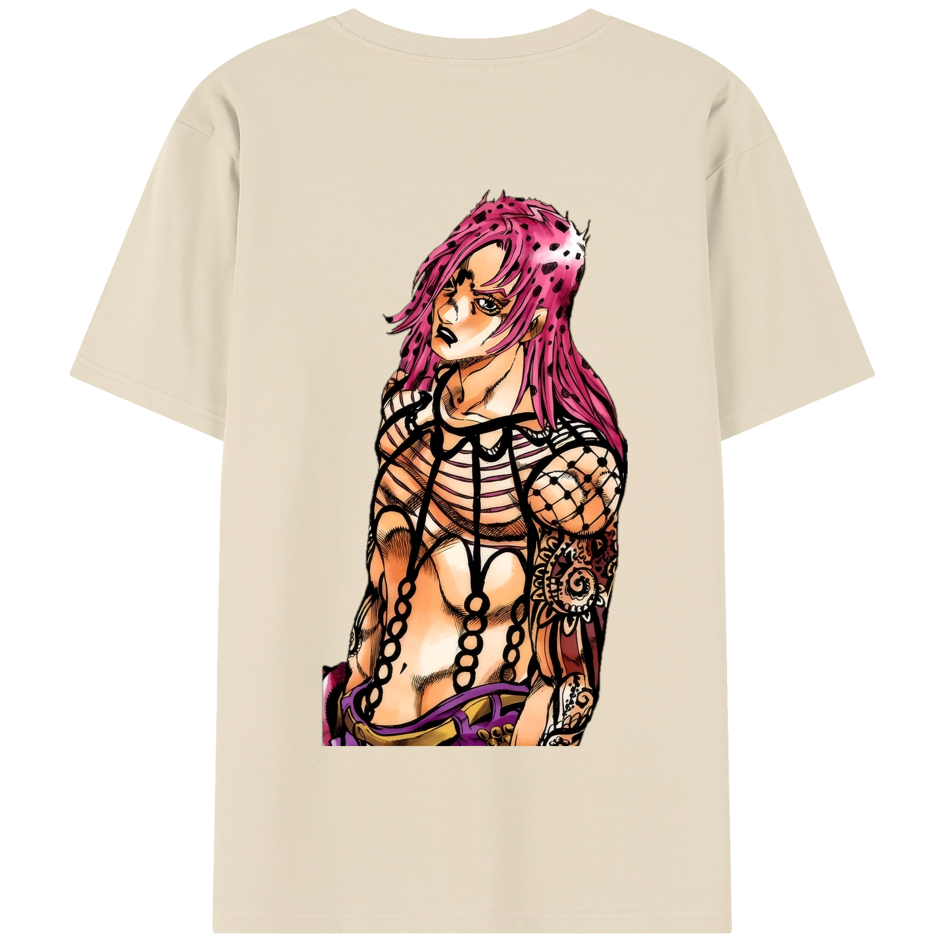 （画像用） ジョジョの奇妙な冒険 ビネガー?ドッピオ JoJo's Bizarre Adventure Vinegar Doppio 綿100％半袖Tシャツ（背面プリント）