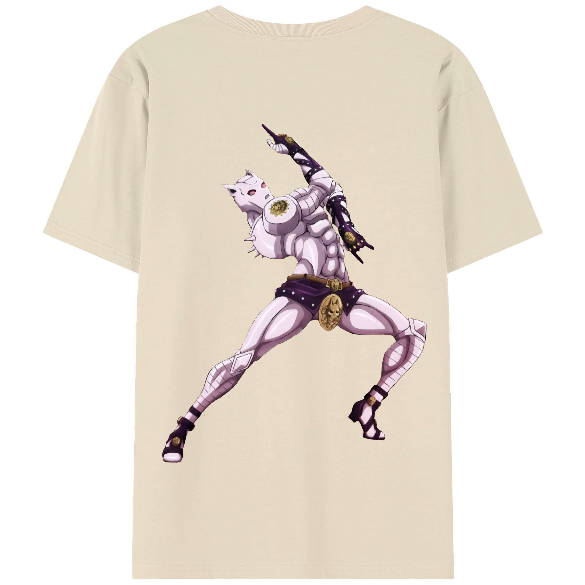 （画像用） ジョジョの奇妙な冒険 きら よしかげ JoJo's Bizarre Adventure Kira Yoshikage 綿100％半袖Tシャツ（背面プリント）