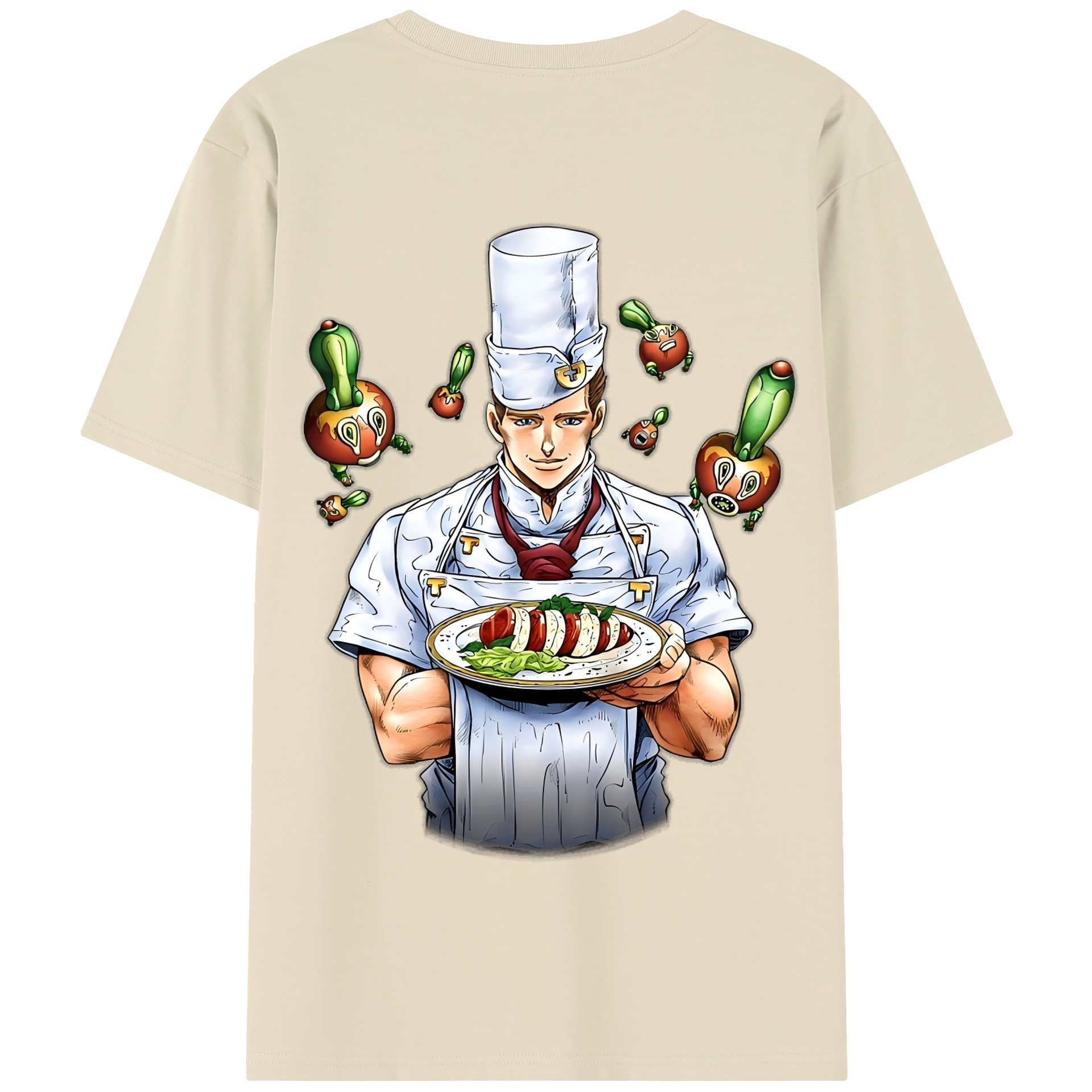 （画像用） ジョジョの奇妙な冒険 Tonio Trussardi JoJo's Bizarre Adventure トニオ?トラッサルディ 綿100％半袖Tシャツ（背面プリント）