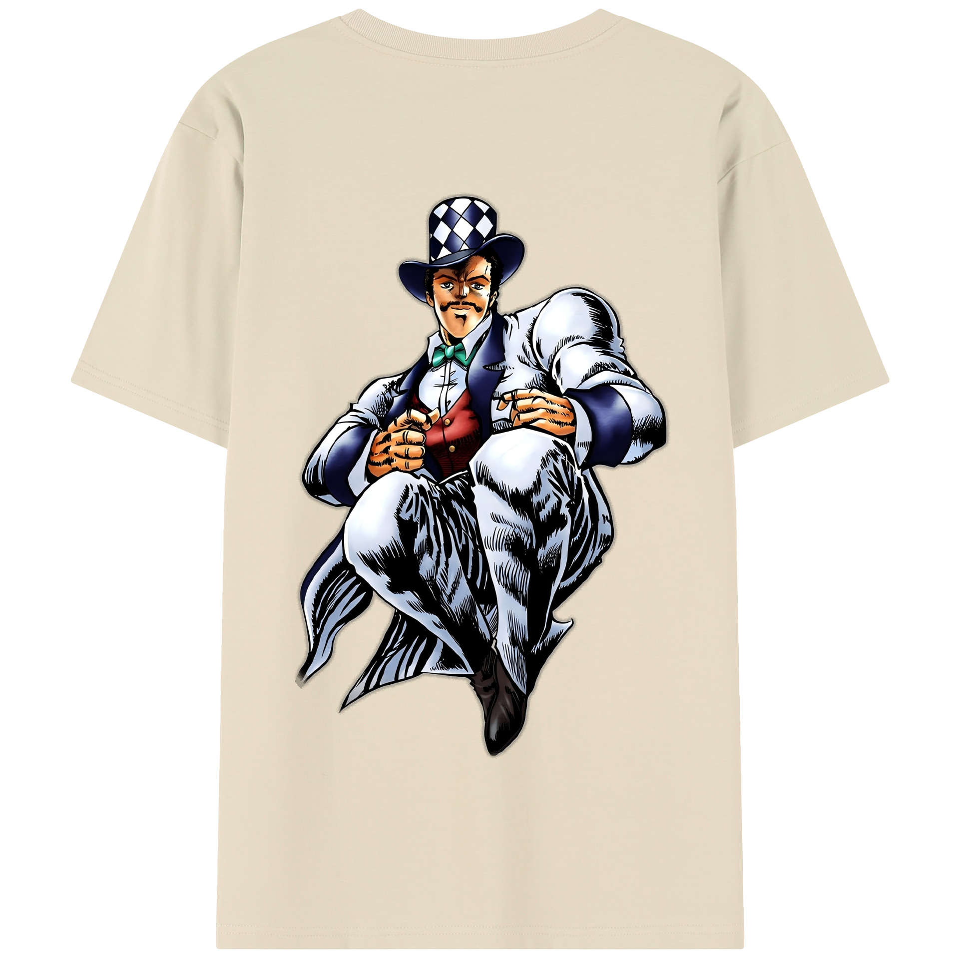 （画像用） ジョジョの奇妙な冒険 ウィル?アントニオ?ツェペリ JoJo's Bizarre Adventure Will Anthonio Zeppeli 綿100％半袖Tシャツ（背面プリント）