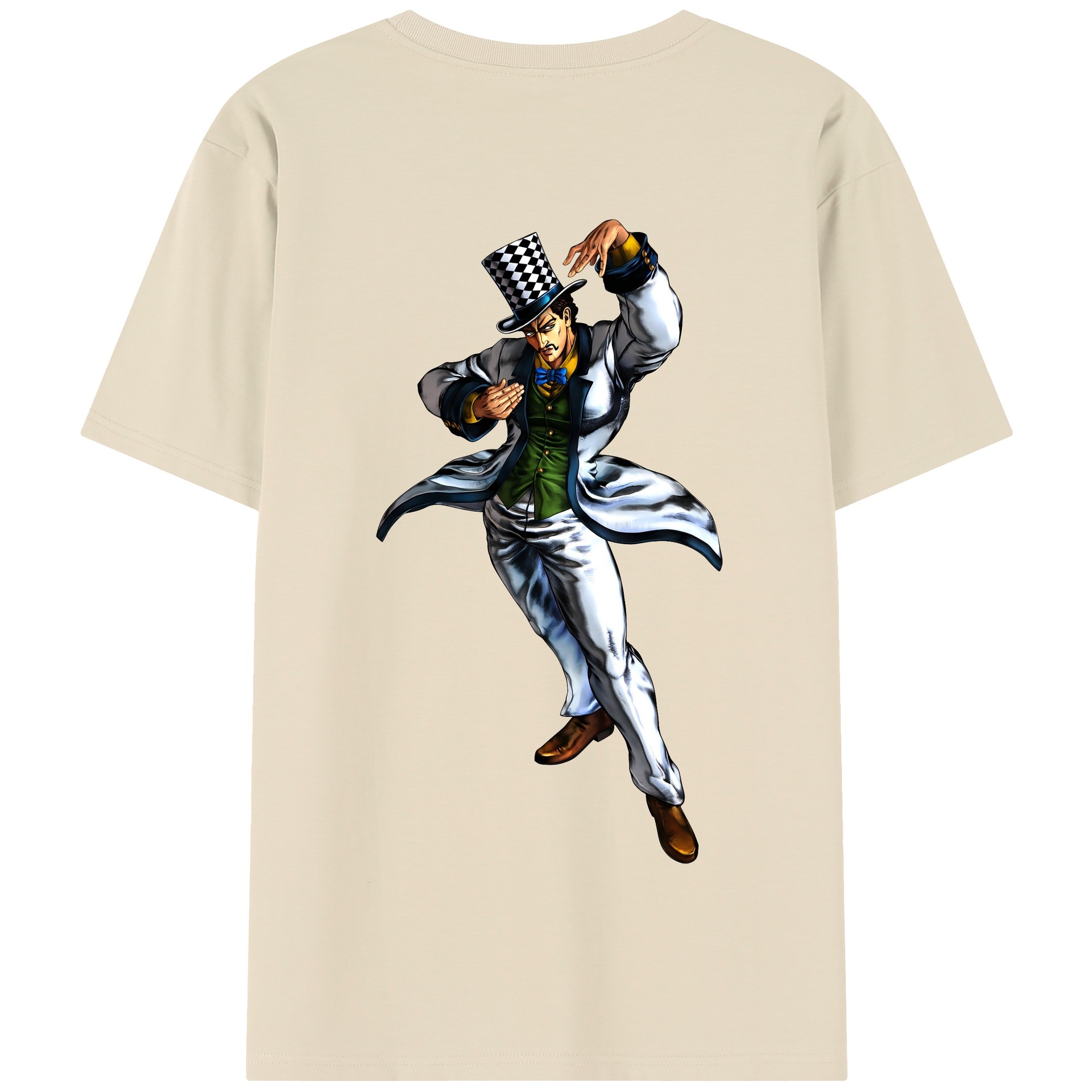 （画像用） ジョジョの奇妙な冒険 ウィル?アントニオ?ツェペリ JoJo's Bizarre Adventure Will Anthonio Zeppeli 綿100％半袖Tシャツ（背面プリント）