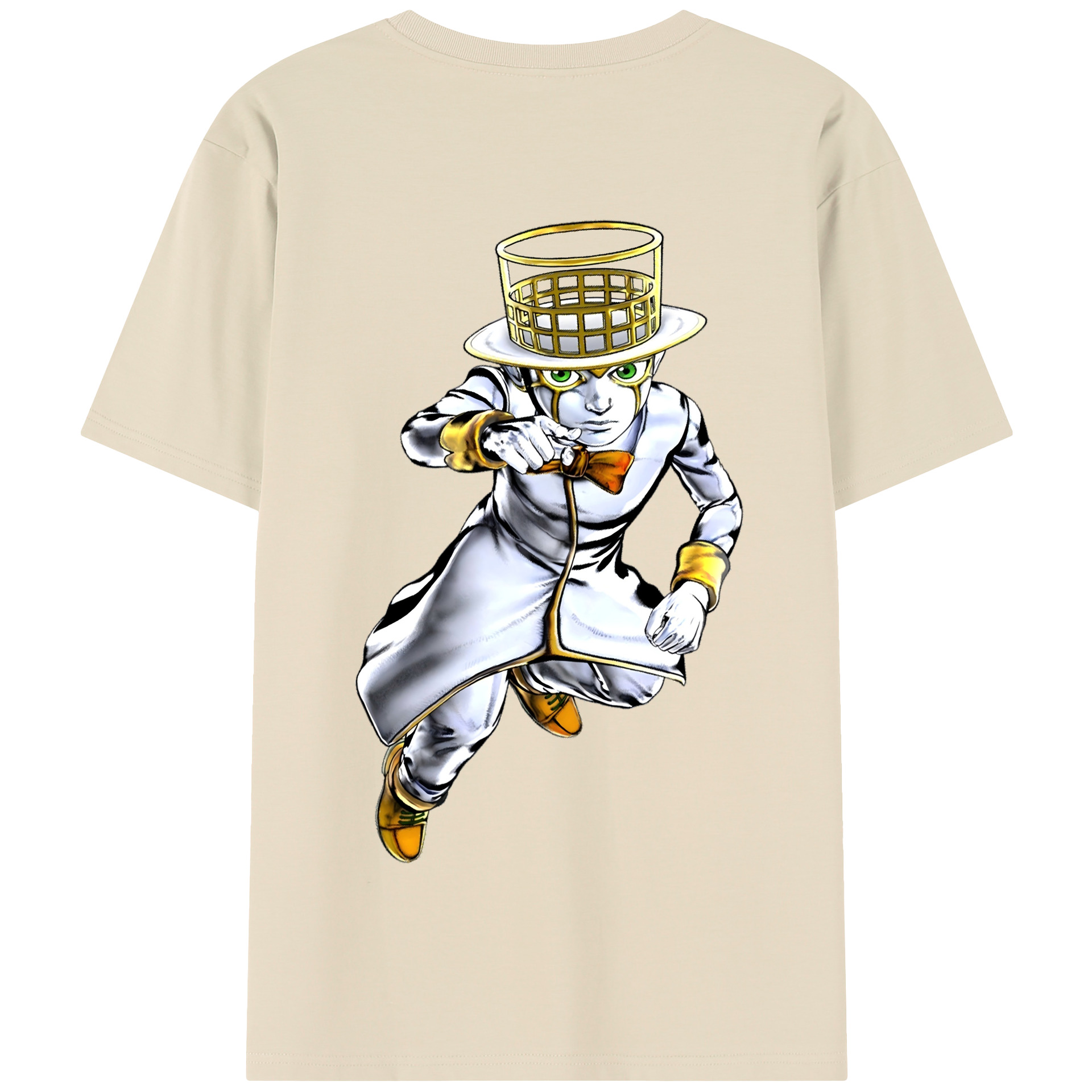 （画像用） ジョジョの奇妙な冒険 岸辺 露伴（きしべ ろはん） JoJo's Bizarre Adventure Rohan Kishibe 綿100％半袖Tシャツ（背面プリント）