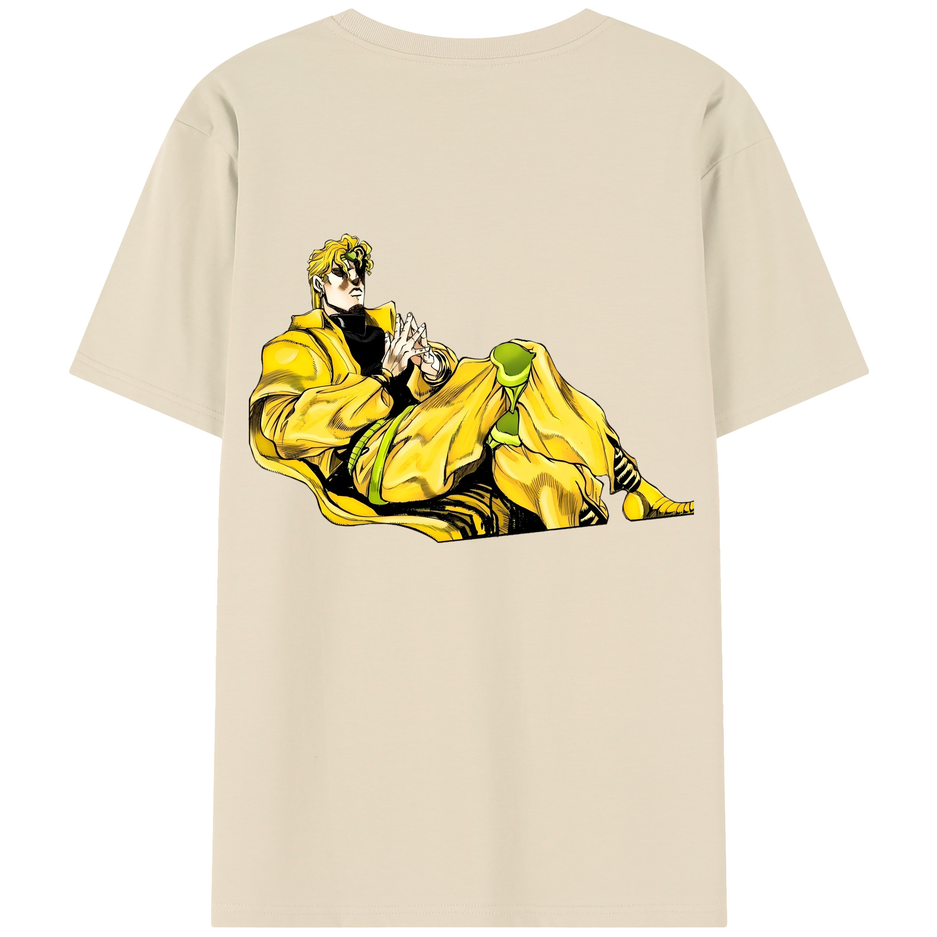 （画像用） ジョジョの奇妙な冒険 ディオ?ブランドー JoJo's Bizarre Adventure Dio Brando 綿100％半袖Tシャツ（背面プリント）