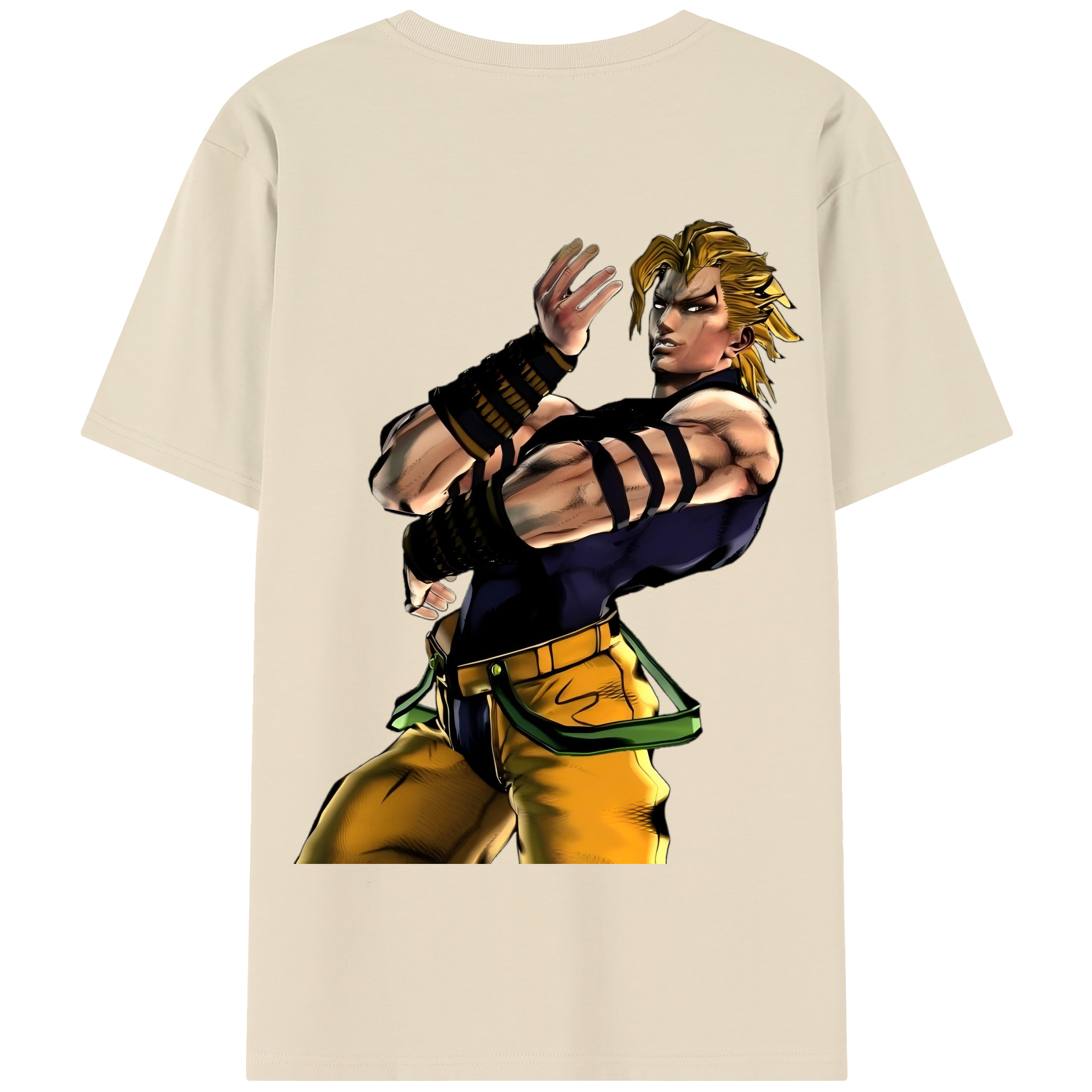 （画像用） ジョジョの奇妙な冒険 ディオ?ブランドー JoJo's Bizarre Adventure Dio Brando 綿100％半袖Tシャツ（背面プリント）