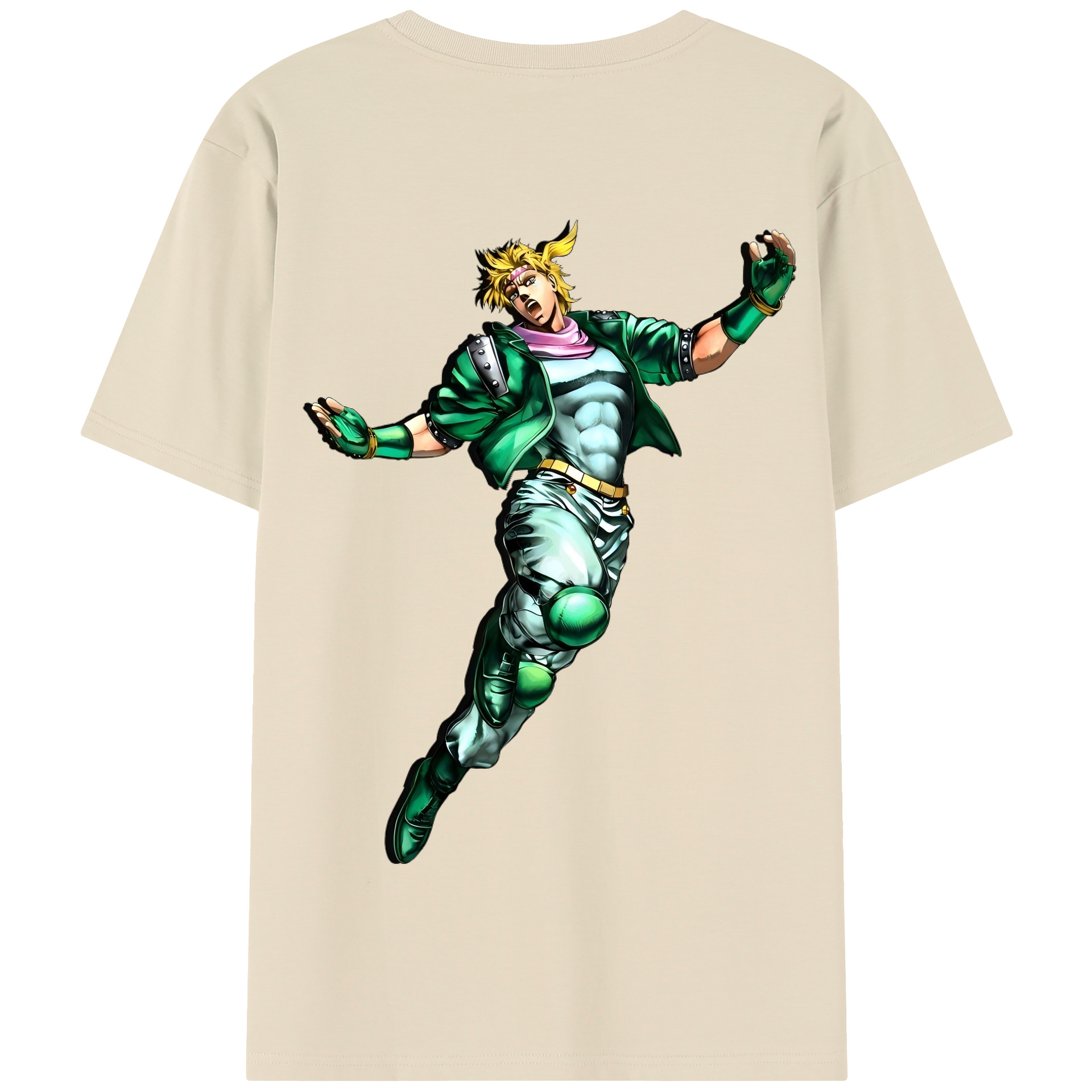 （画像用） ジョジョの奇妙な冒険 ディオ?ブランドー JoJo's Bizarre Adventure Dio Brando 綿100％半袖Tシャツ（背面プリント）