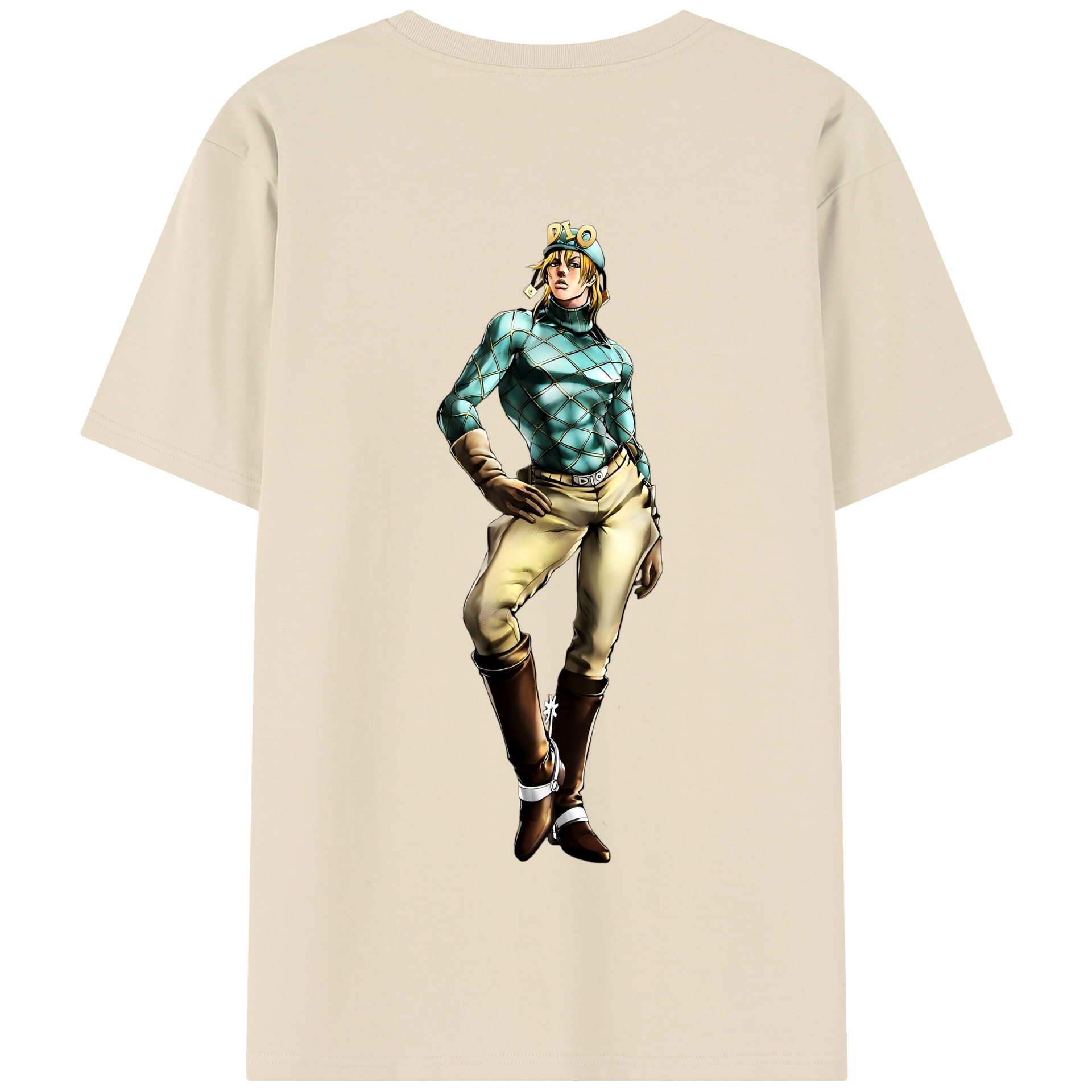 （画像用） ジョジョの奇妙な冒険 ディオ?ブランドー JoJo's Bizarre Adventure Dio Brando 綿100％半袖Tシャツ（背面プリント）