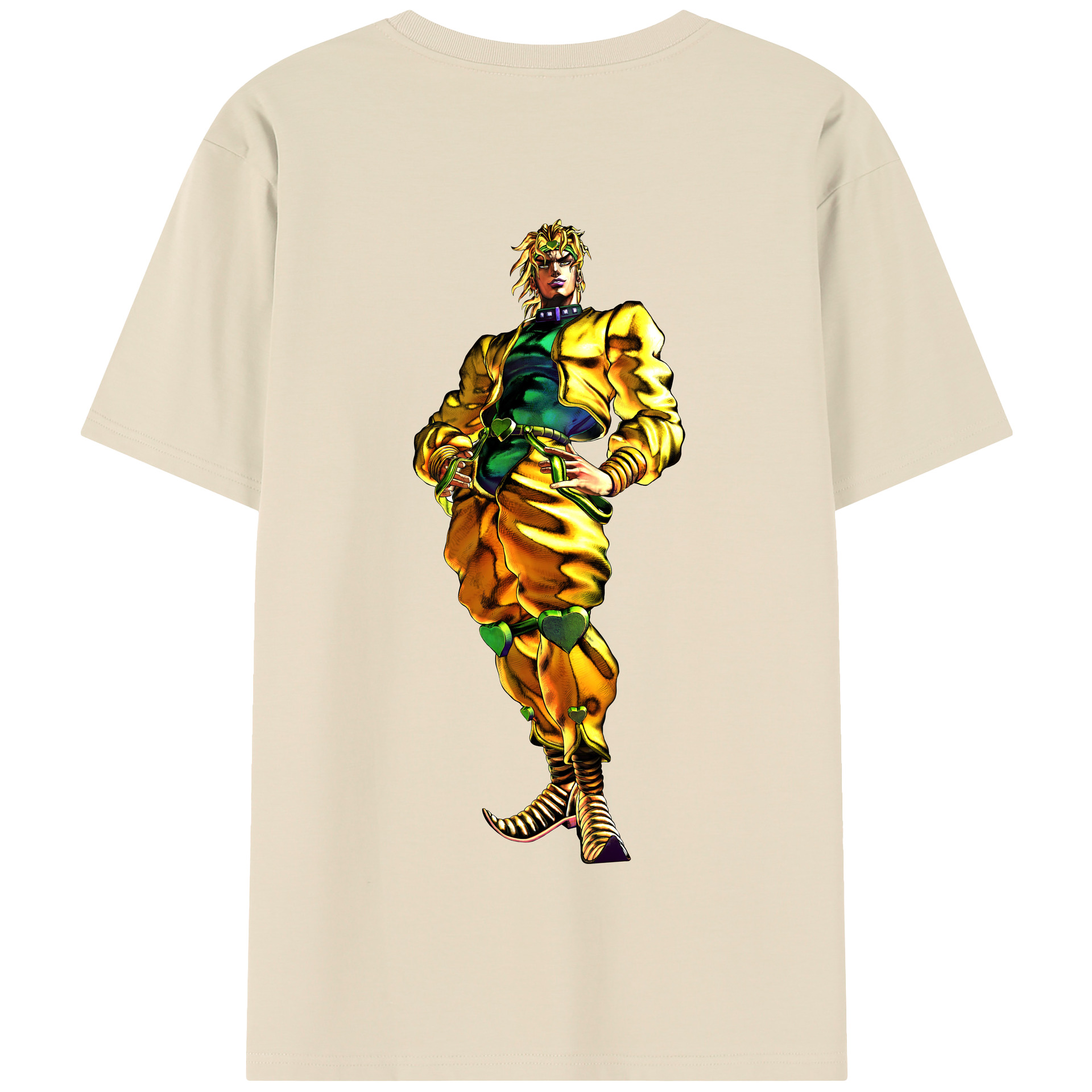 （画像用） ジョジョの奇妙な冒険 ディオ?ブランドー JoJo's Bizarre Adventure Dio Brando 綿100％半袖Tシャツ（背面プリント）