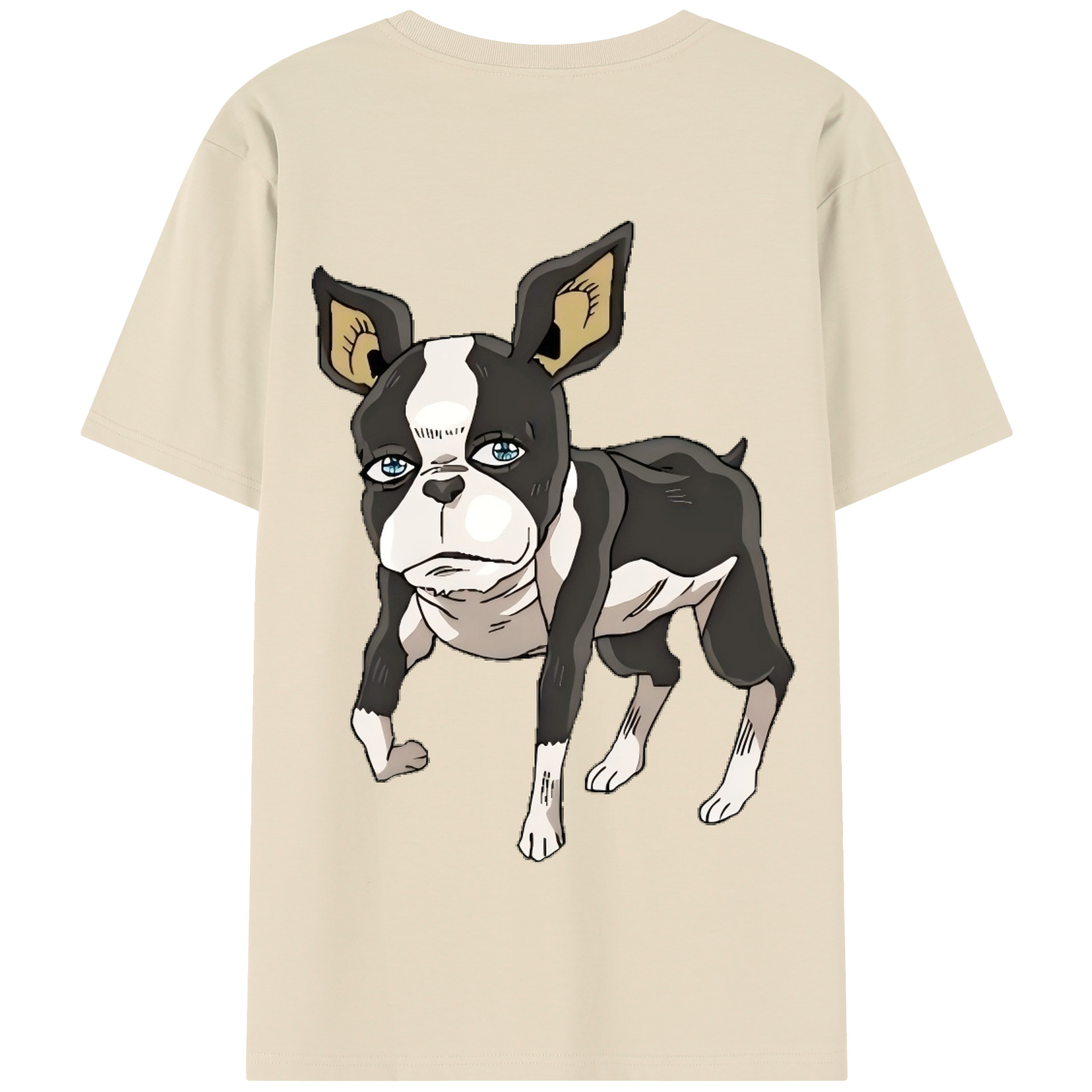 （画像用） ジョジョの奇妙な冒険 イギー JoJo's Bizarre Adventure Iggy 綿100％半袖Tシャツ（背面プリント）