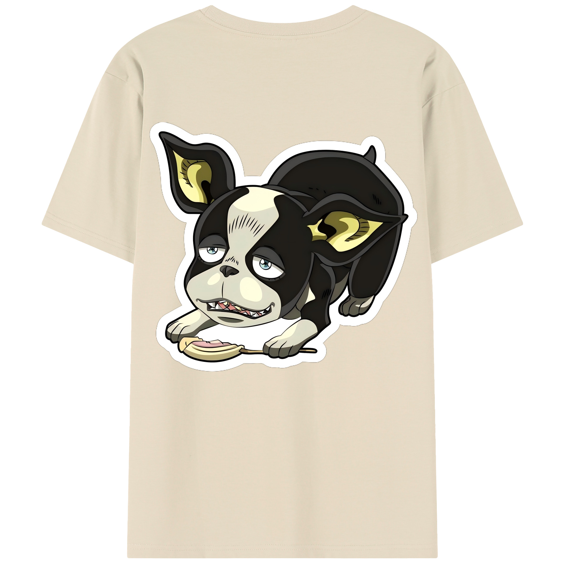 （画像用） ジョジョの奇妙な冒険 イギー JoJo's Bizarre Adventure Iggy 綿100％半袖Tシャツ（背面プリント）