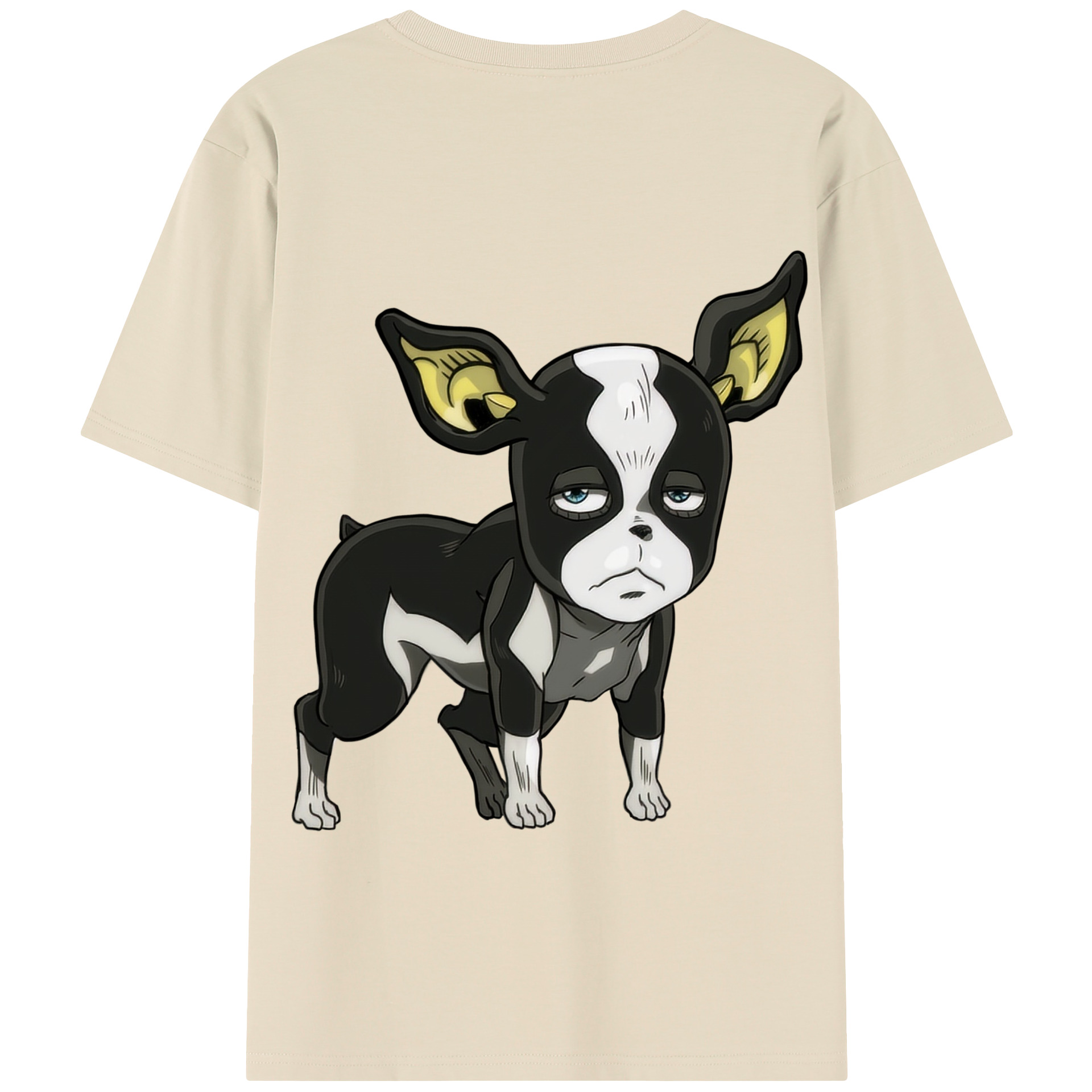 （画像用） ジョジョの奇妙な冒険 イギー JoJo's Bizarre Adventure Iggy 綿100％半袖Tシャツ（背面プリント）