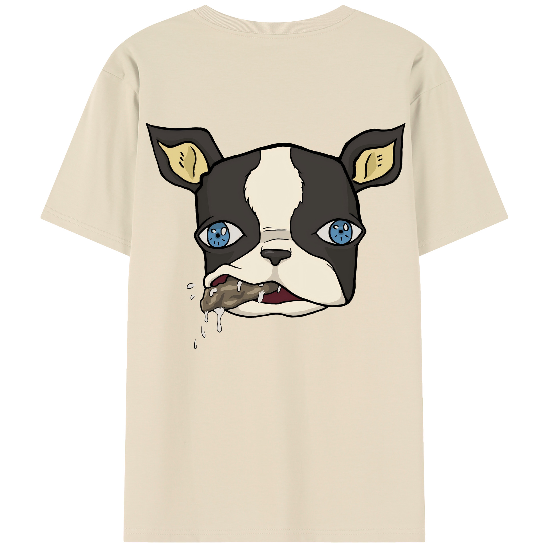 （画像用） ジョジョの奇妙な冒険 イギー JoJo's Bizarre Adventure Iggy 綿100％半袖Tシャツ（背面プリント）
